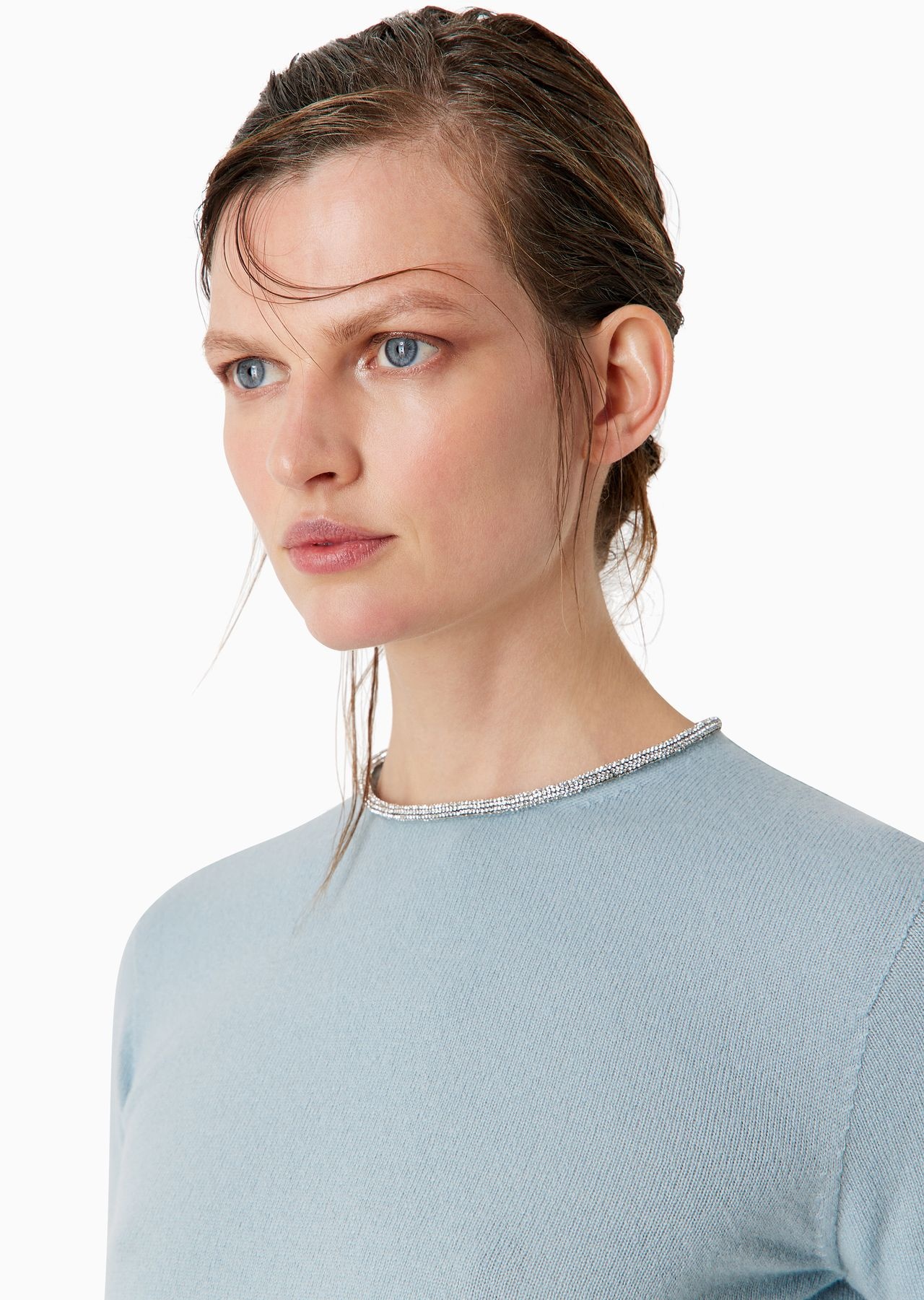 Cashmere cropped crew-neck jumper - 5