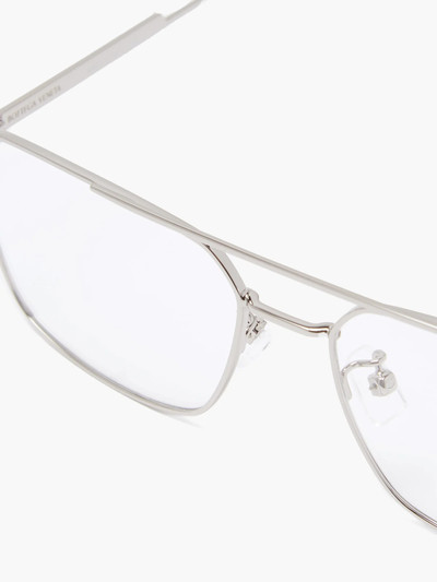 Bottega Veneta Aviator metal glasses outlook