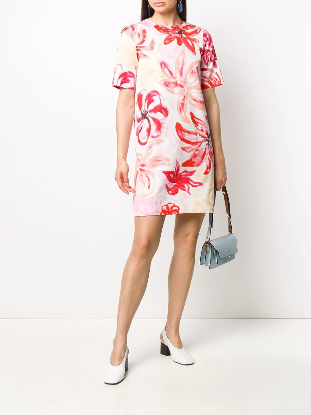 clematis print shift dress - 2