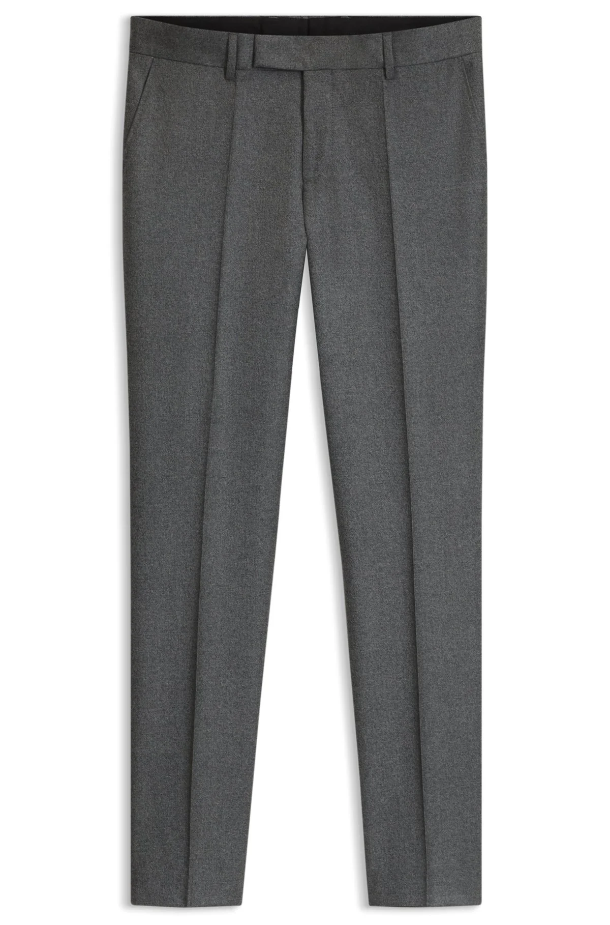 BOSS ONE SLIM-FIT PANTS IN MELANGE VIRGIN WOOL - 1