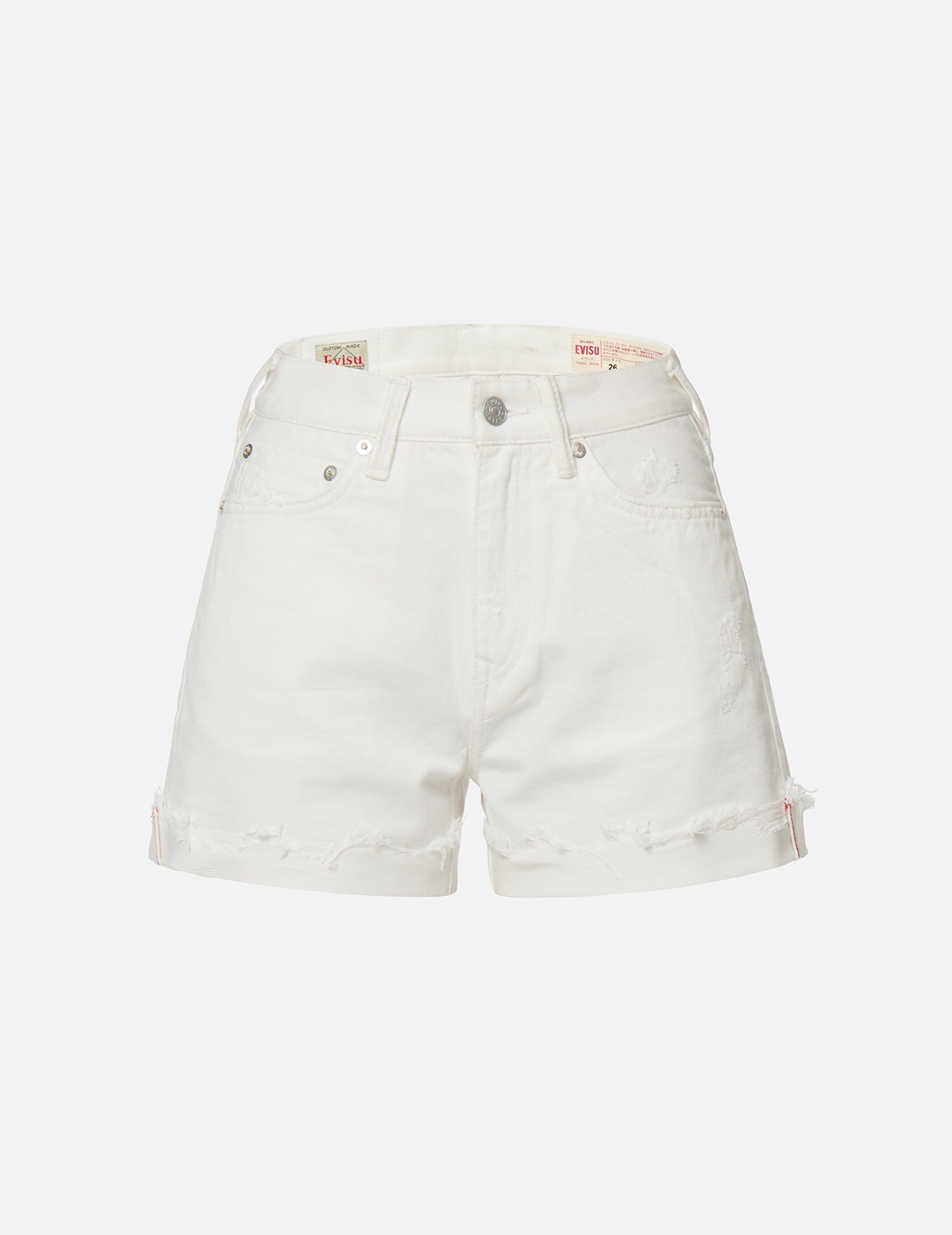 SEAGULL EMBROIDERY DENIM SHORTS - 2
