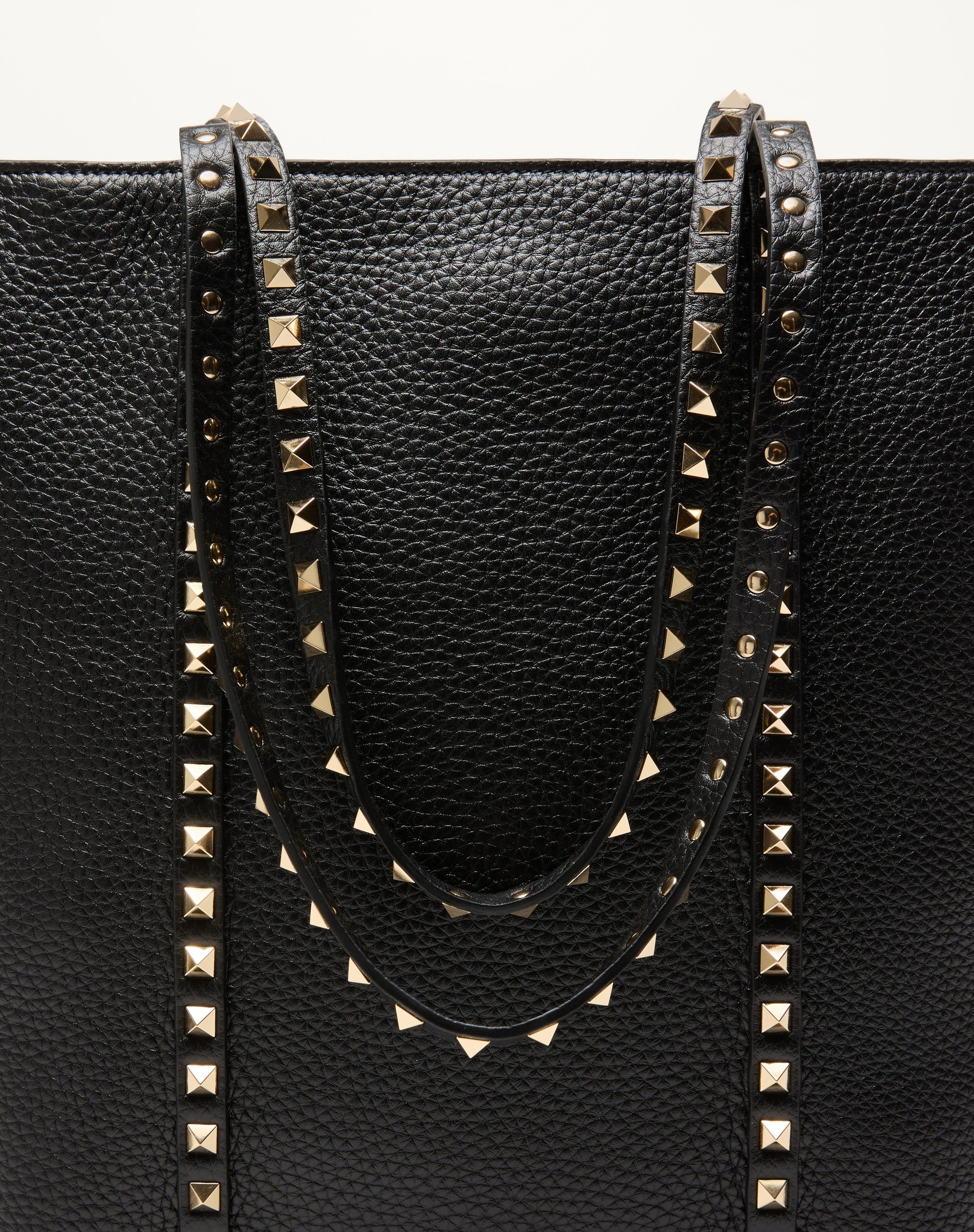 VALENTINO GARAVANI ROCKSTUD SHOPPING BAG IN GRAINY CALFSKIN - 6