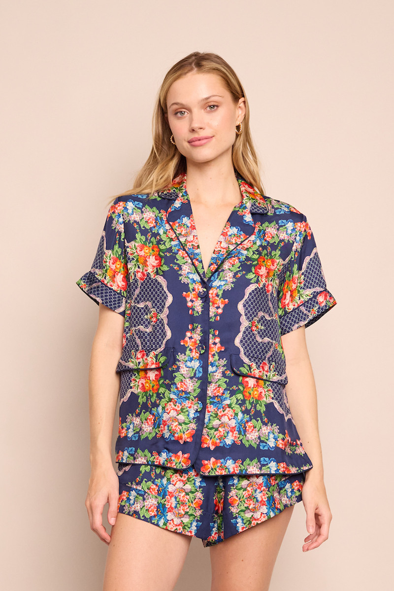 Cara Cara Portofino Top
Emanate Effortless Elegance In This 70s Inspired Silk Lounge Shirt outlook