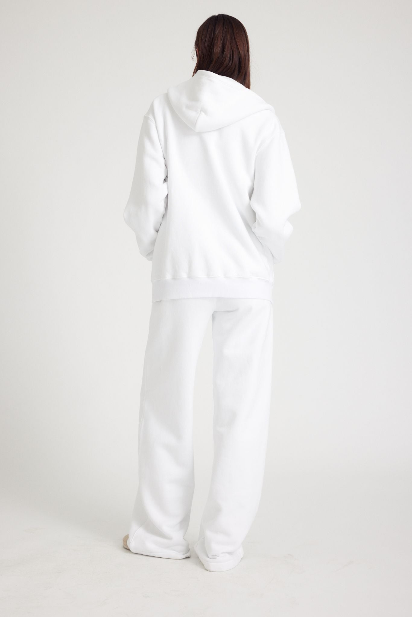 WHITE ZIP UP HOODIE - 4