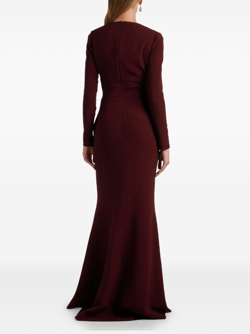 ELIE SAAB Cady bow V-neck dress outlook