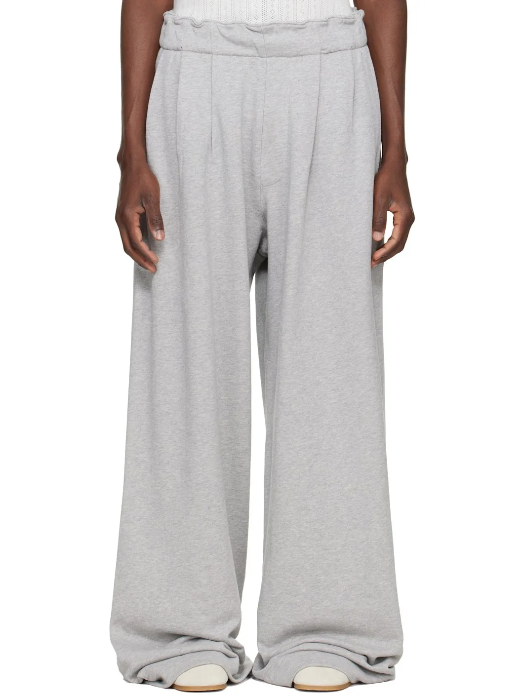 Gray Pleated Sweatpants - 1