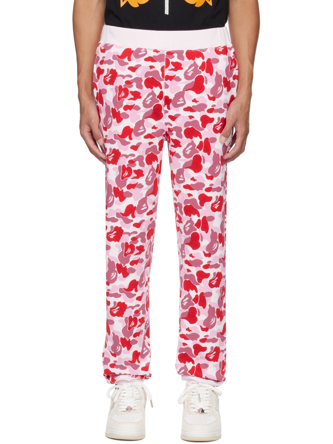 Pink ABC Camo Crystal Stone Sweatpants - 1