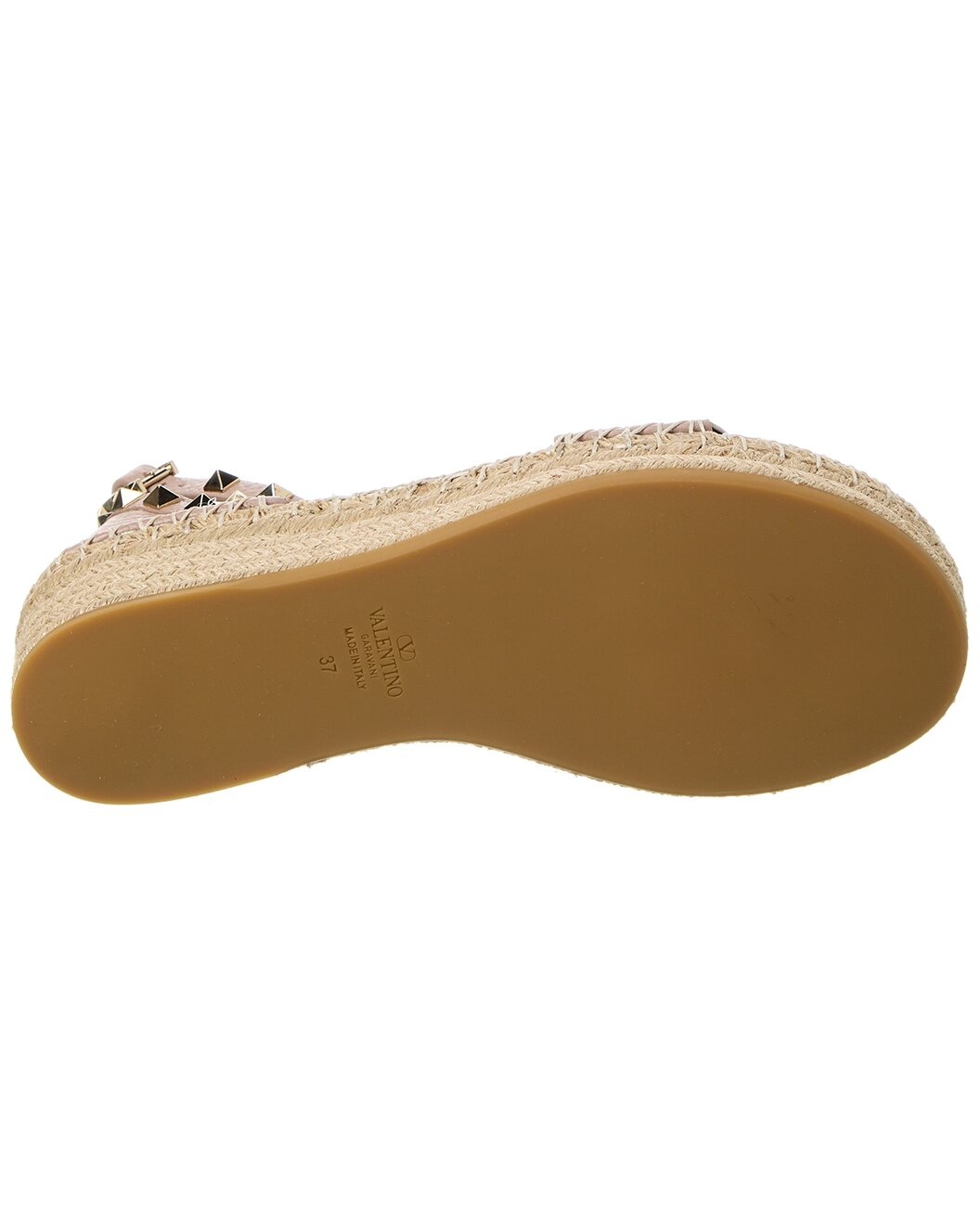 Valentino Rockstud 55 Grainy Leather Platform Sandal - 4