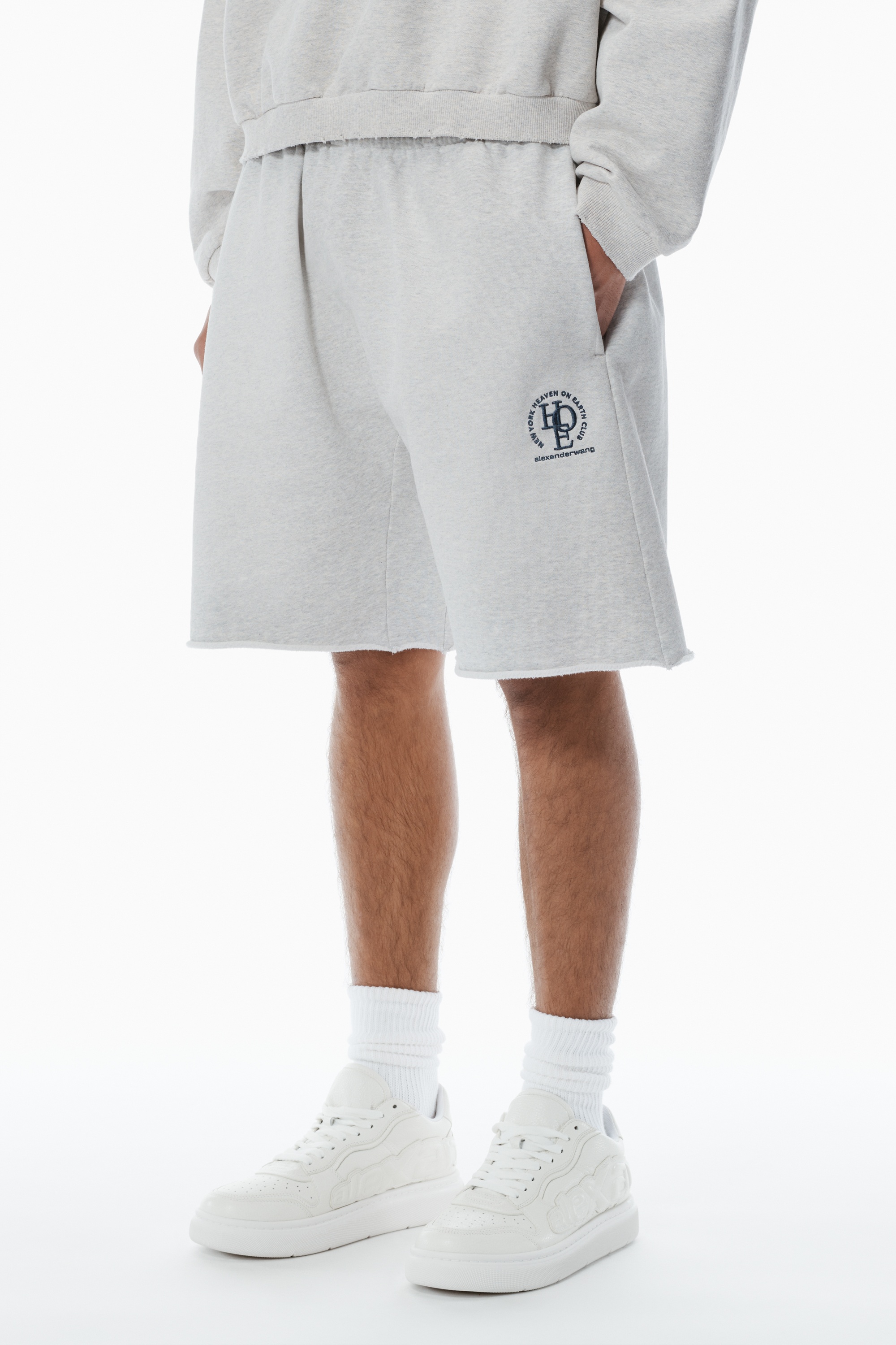 Unisex Logo Oversized Cotton Terry Sweat Short - 3