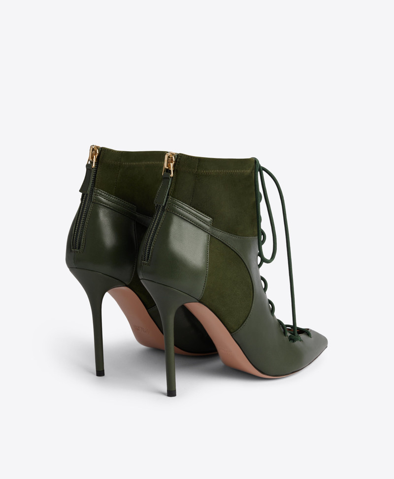 Montana 100 Green Leather & Suede Ankle Boots 3