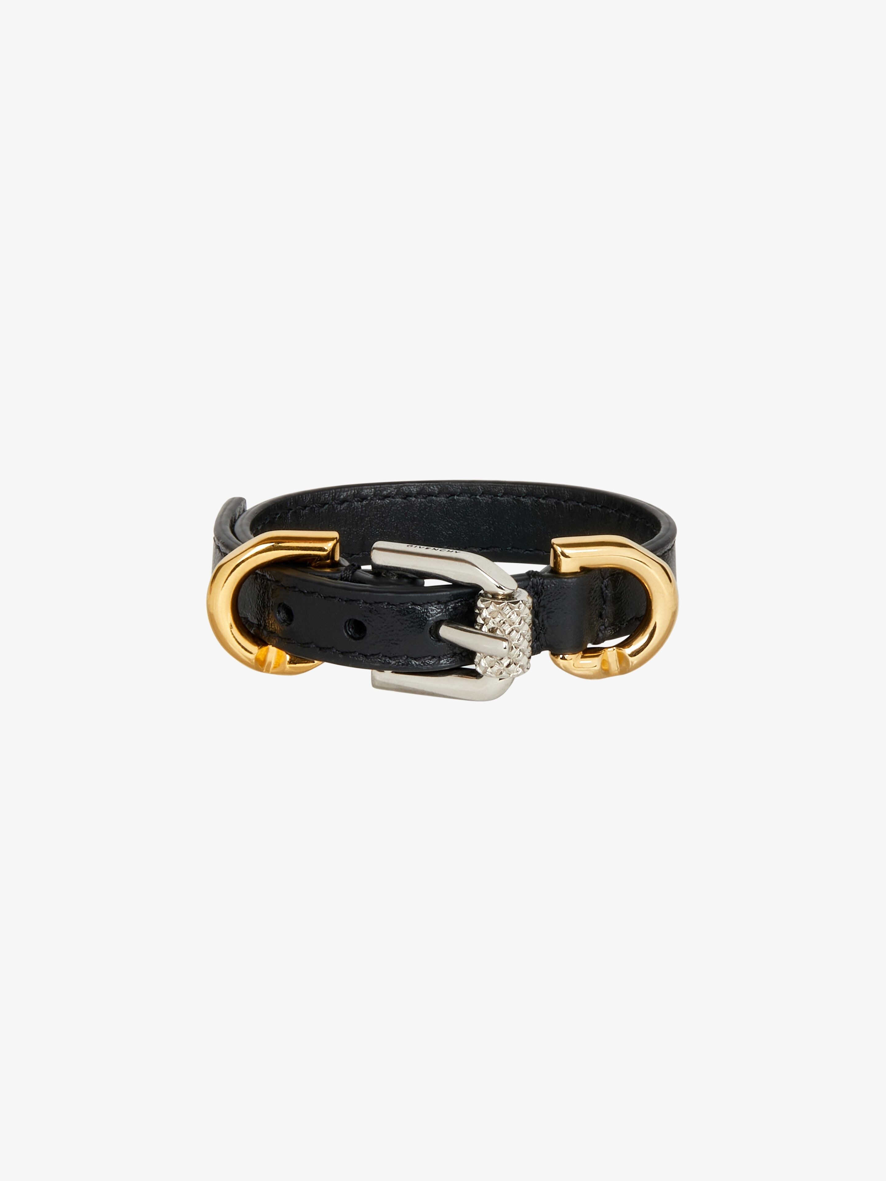 VOYOU BRACELET IN LEATHER AND METAL - 1