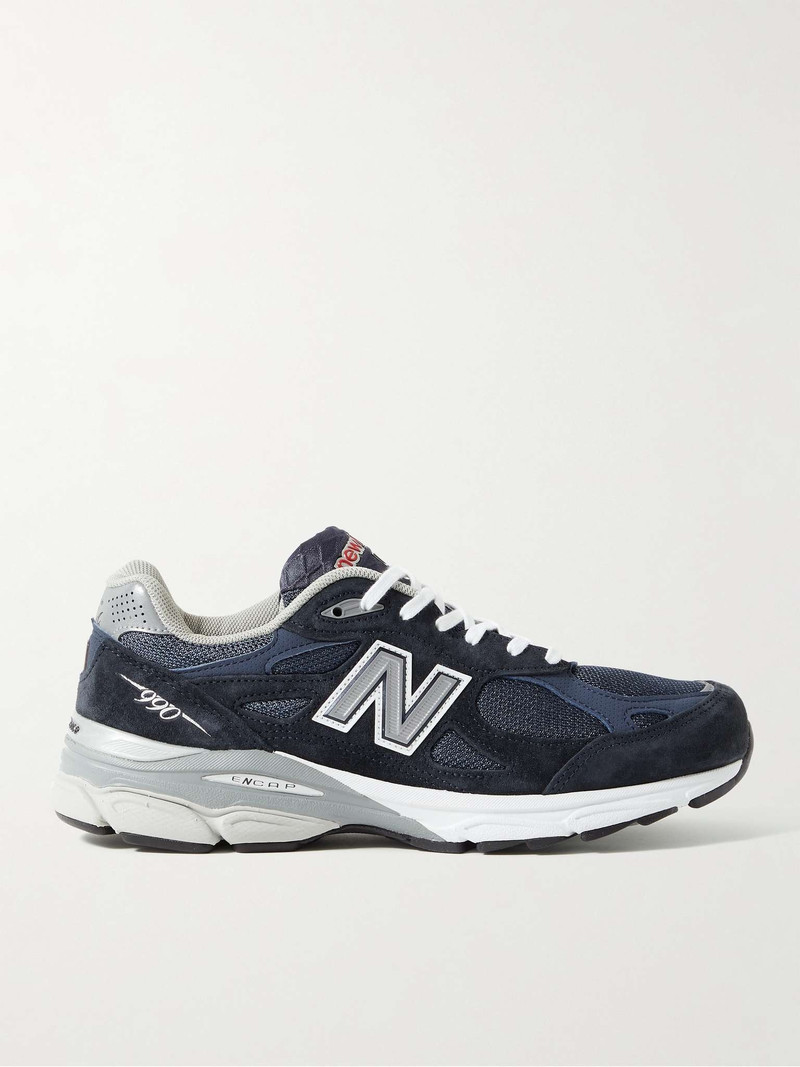 990v3 Suede and Mesh Sneakers - 1