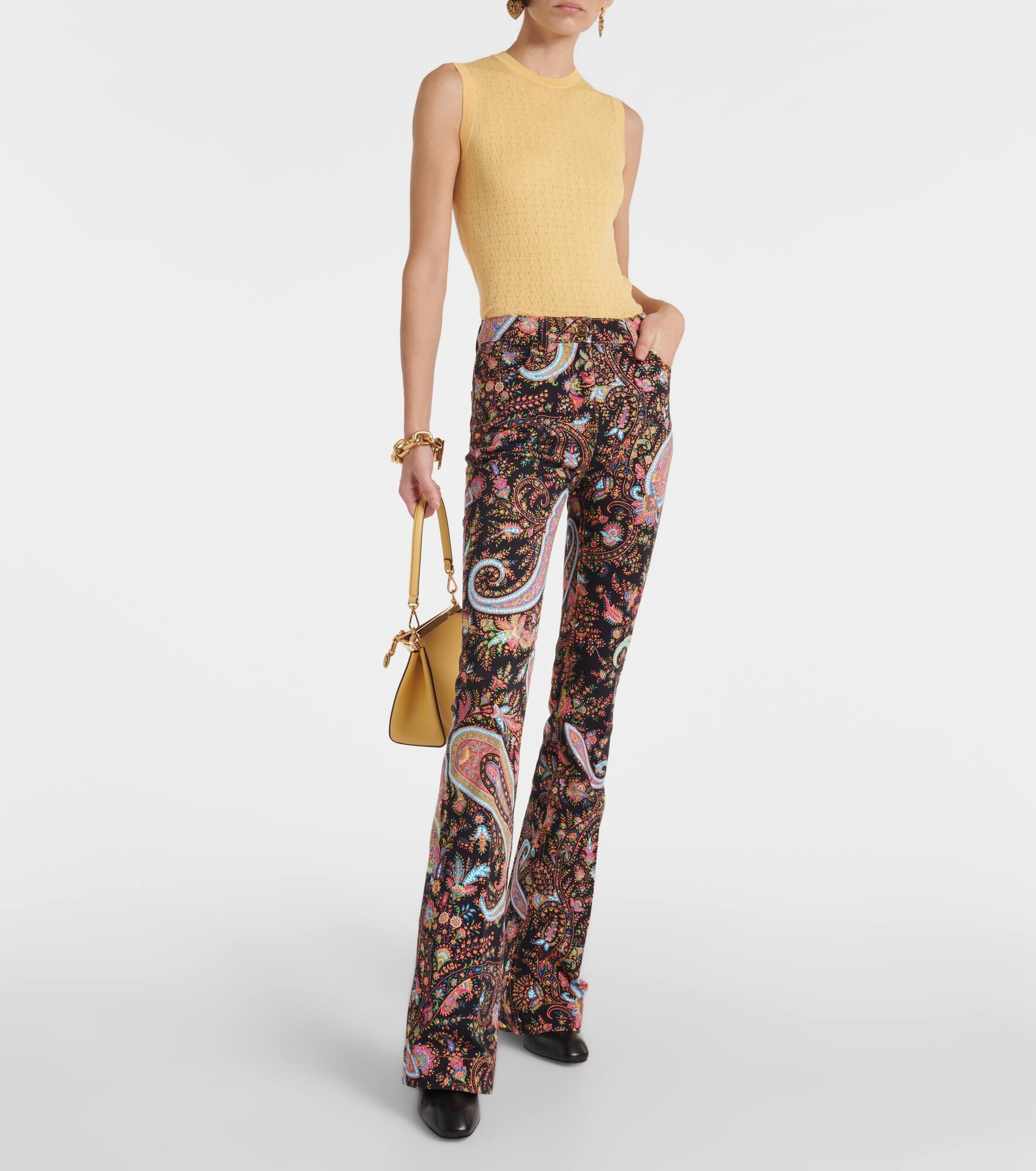 Paisley high-rise flared jeans - 7