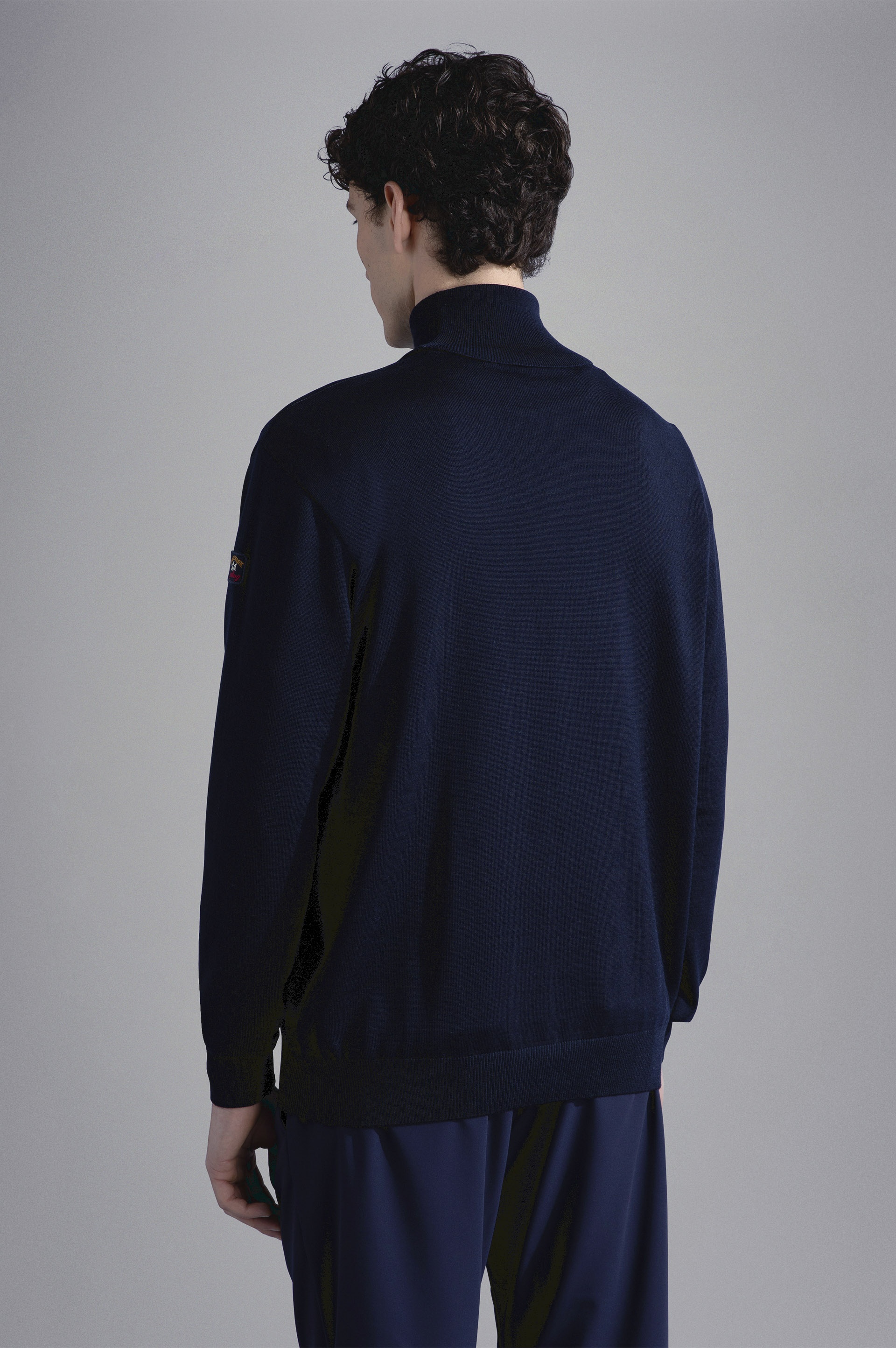 MERINO WOOL TURTLENECK WITH ICONIC BADGE - 3