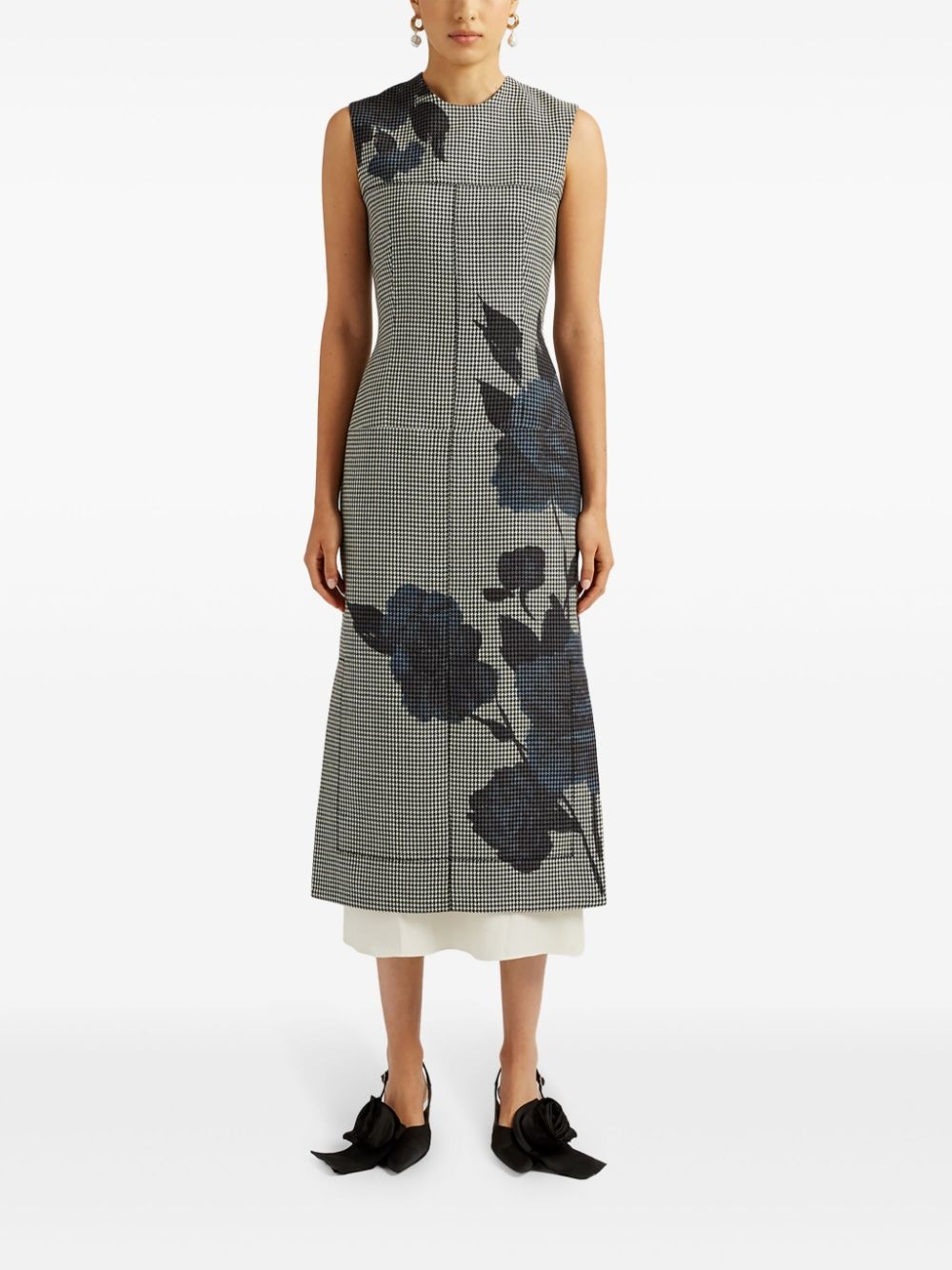 floral-print midi dress - 3