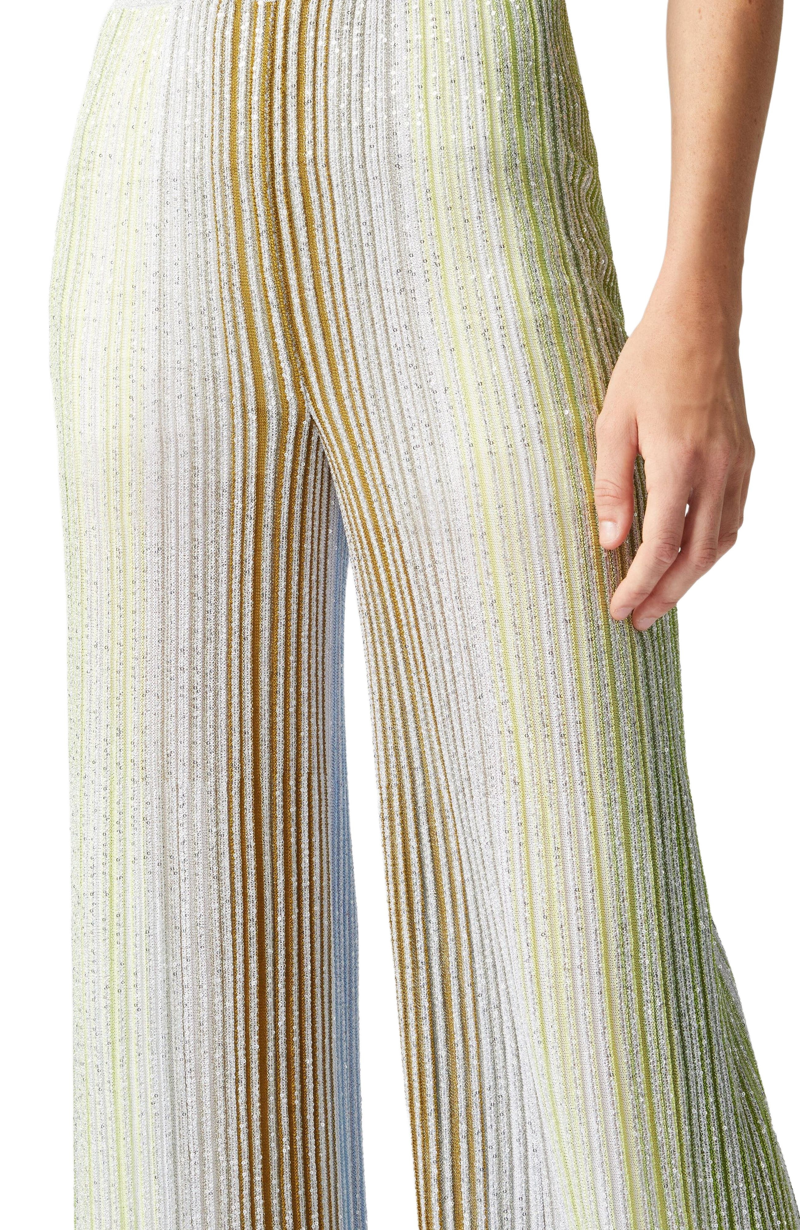 Missoni Partialized Striped Palazzo Trousers With Sequins in Multicoloured at Nordstrom - 4