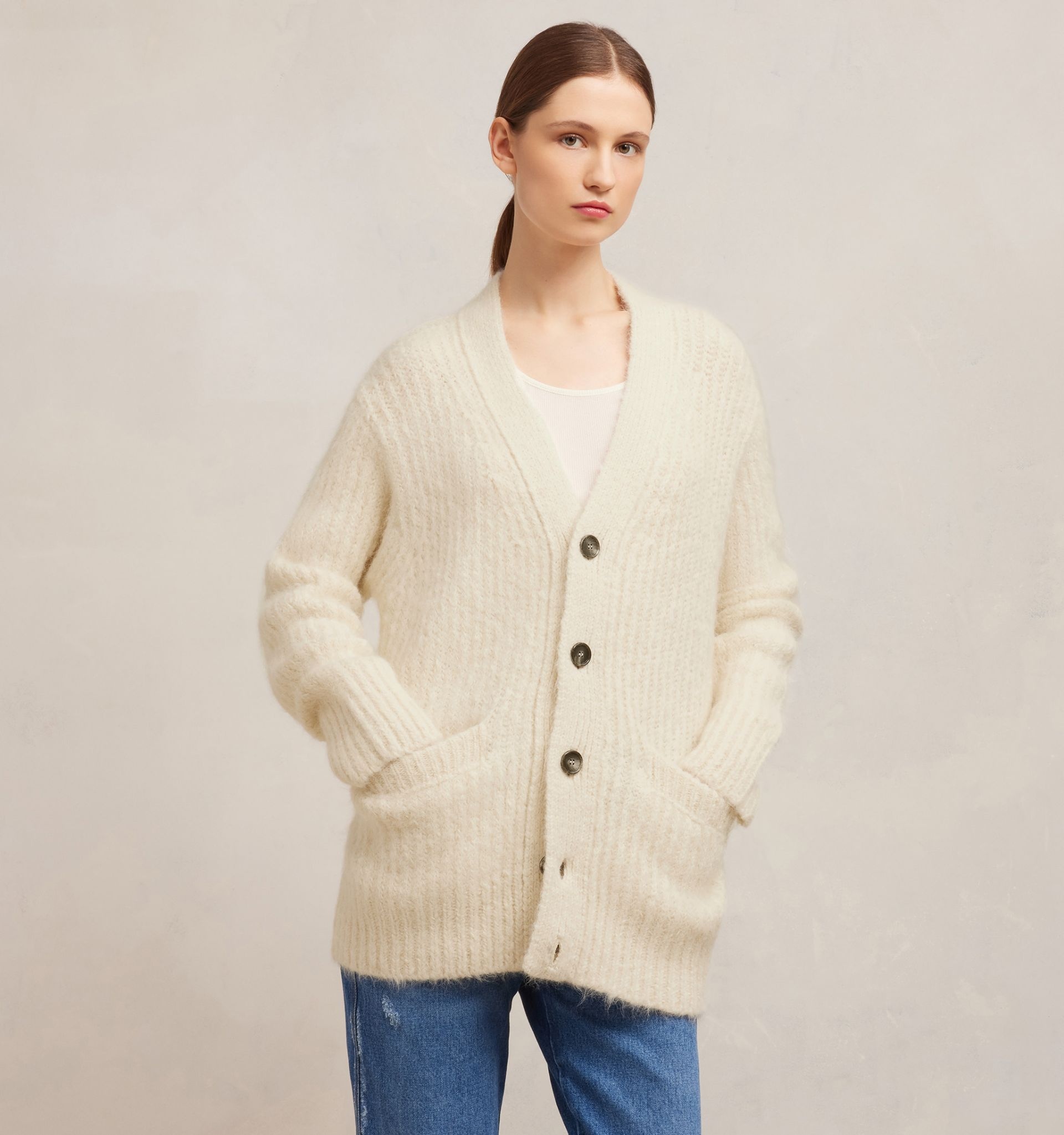 Ribbed Chunky Cardigan - 7