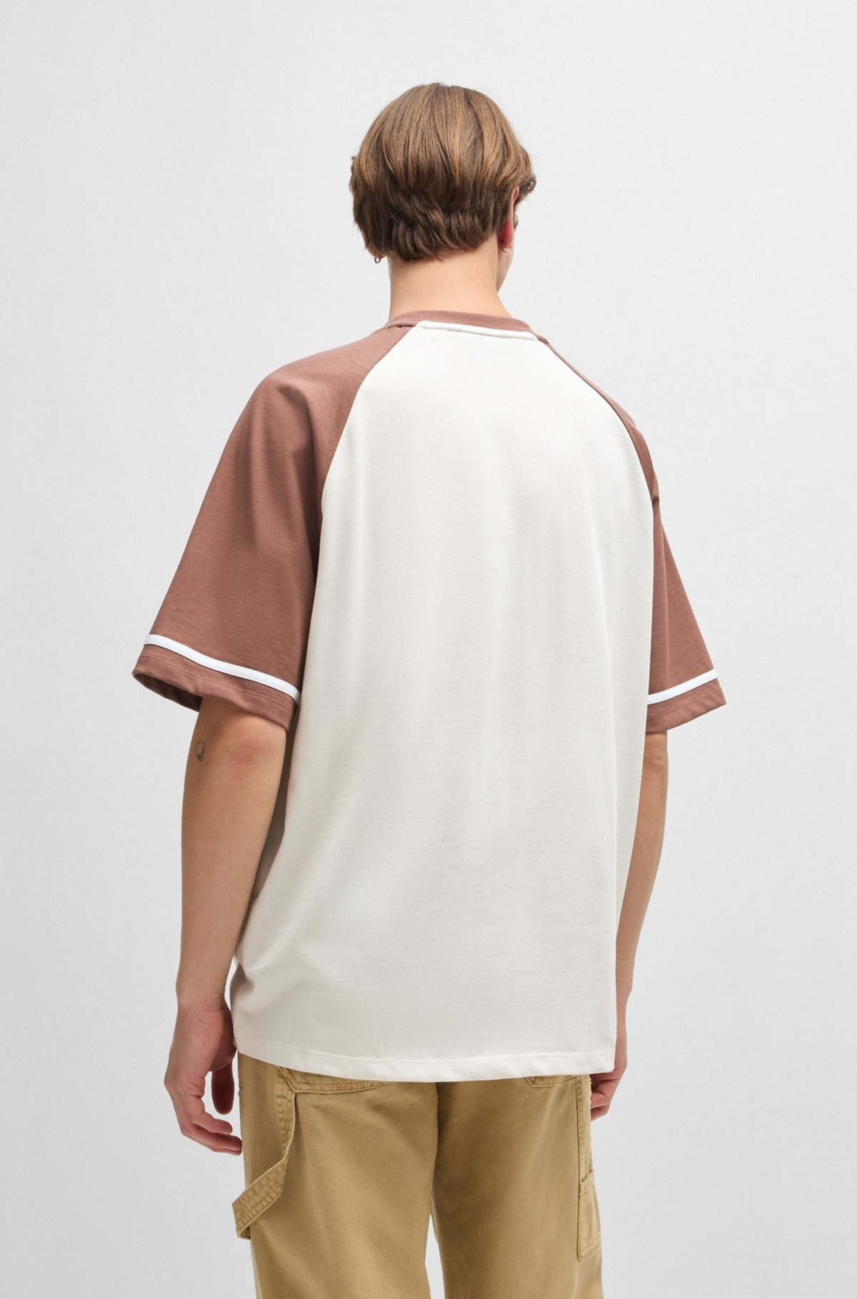 COTTON-JERSEY LOOSE-FIT T-SHIRT WITH HAPPY HUGO PRINT - 6