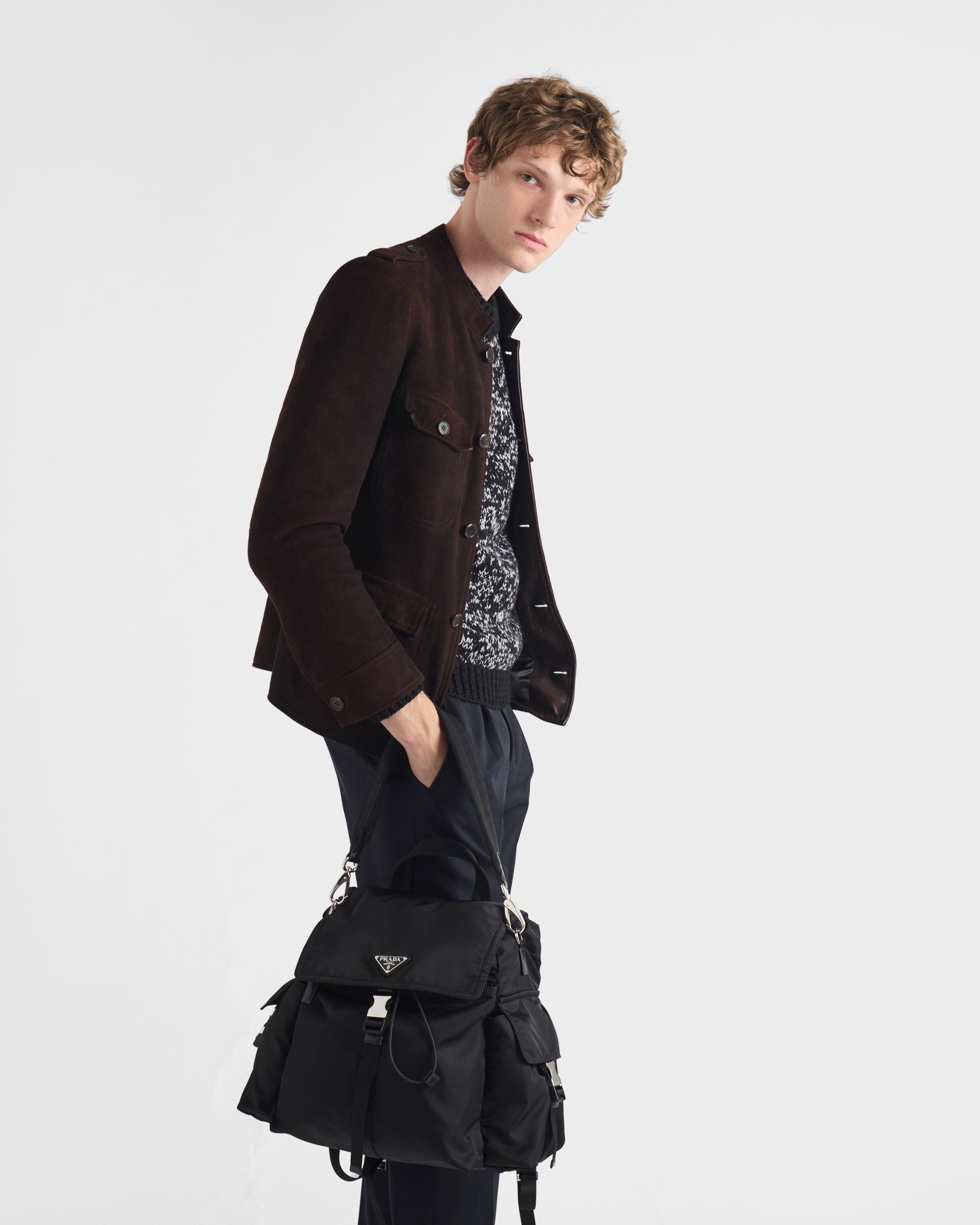 Prada Explore Re-Nylon and leather backpack - 8