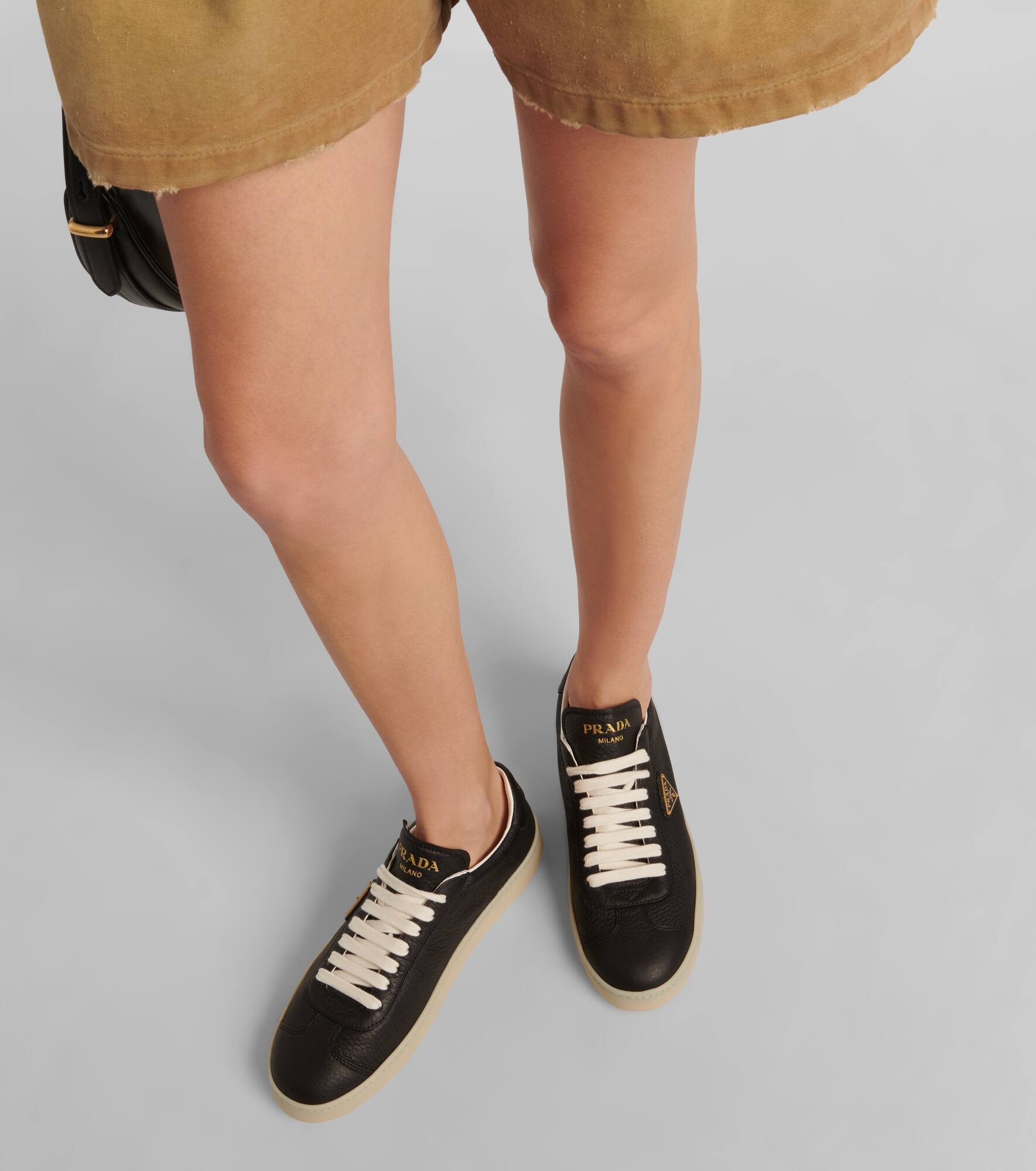 Logo leather sneakers - 4
