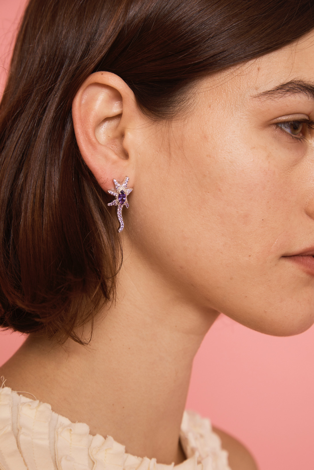 LAVENDER STAR TRAIL EARRINGS - 2