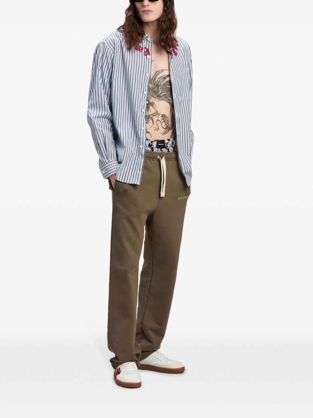 logo-embroidered track pants - 2