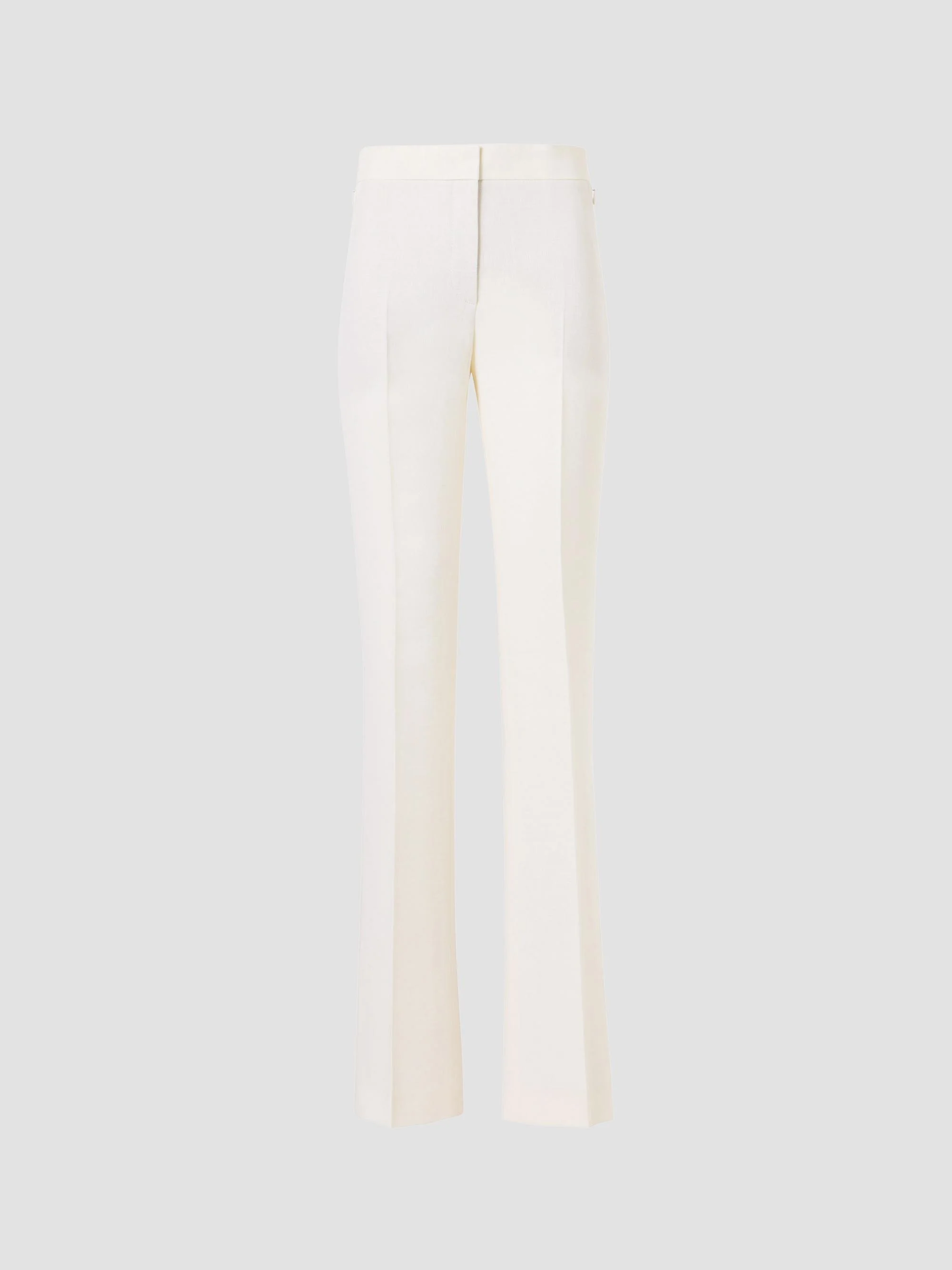 Women's Carl Linen-Virgin Wool Straight-Leg Pants - Ecru - 1