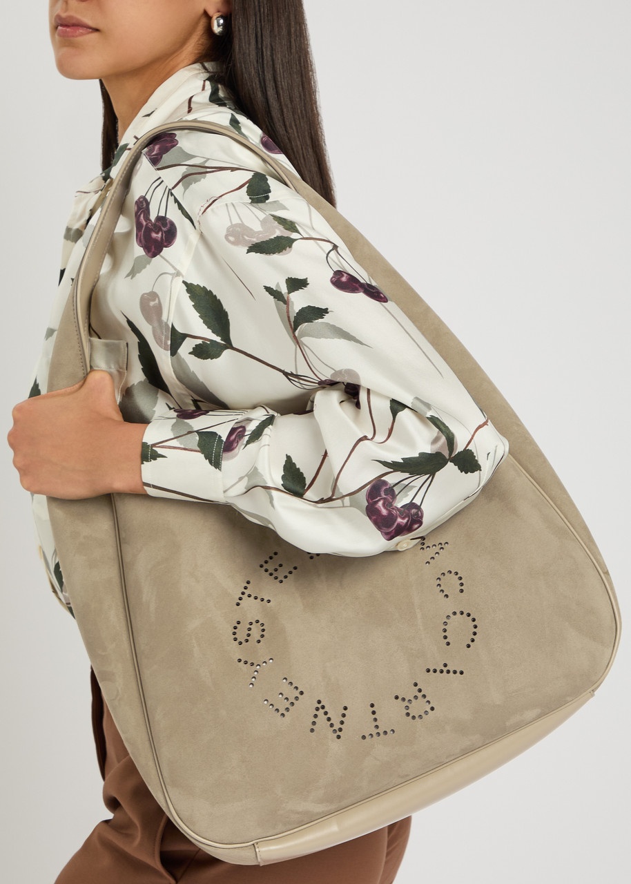 Stella Mccartney Logo Faux Suede Shoulder bag - 5