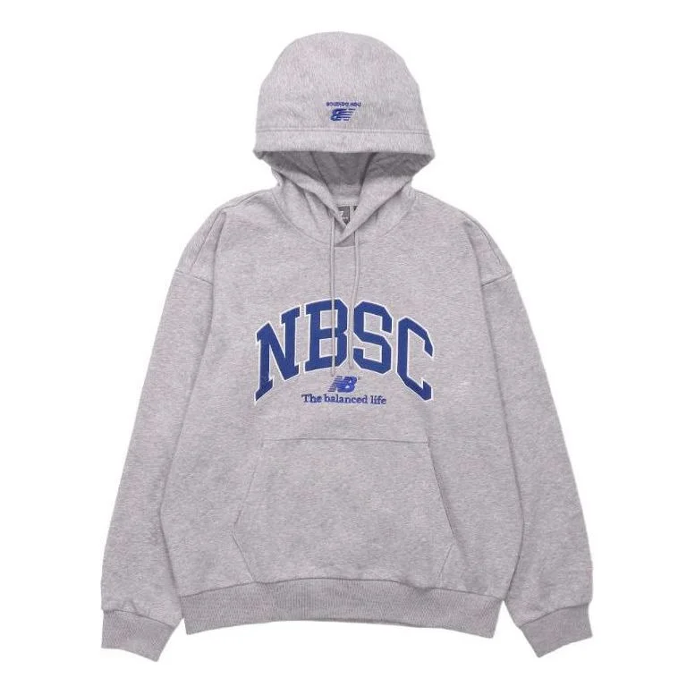 New Balance Logo Print Hoodie 'Grey Blue' 5CC44353-MGR - 1