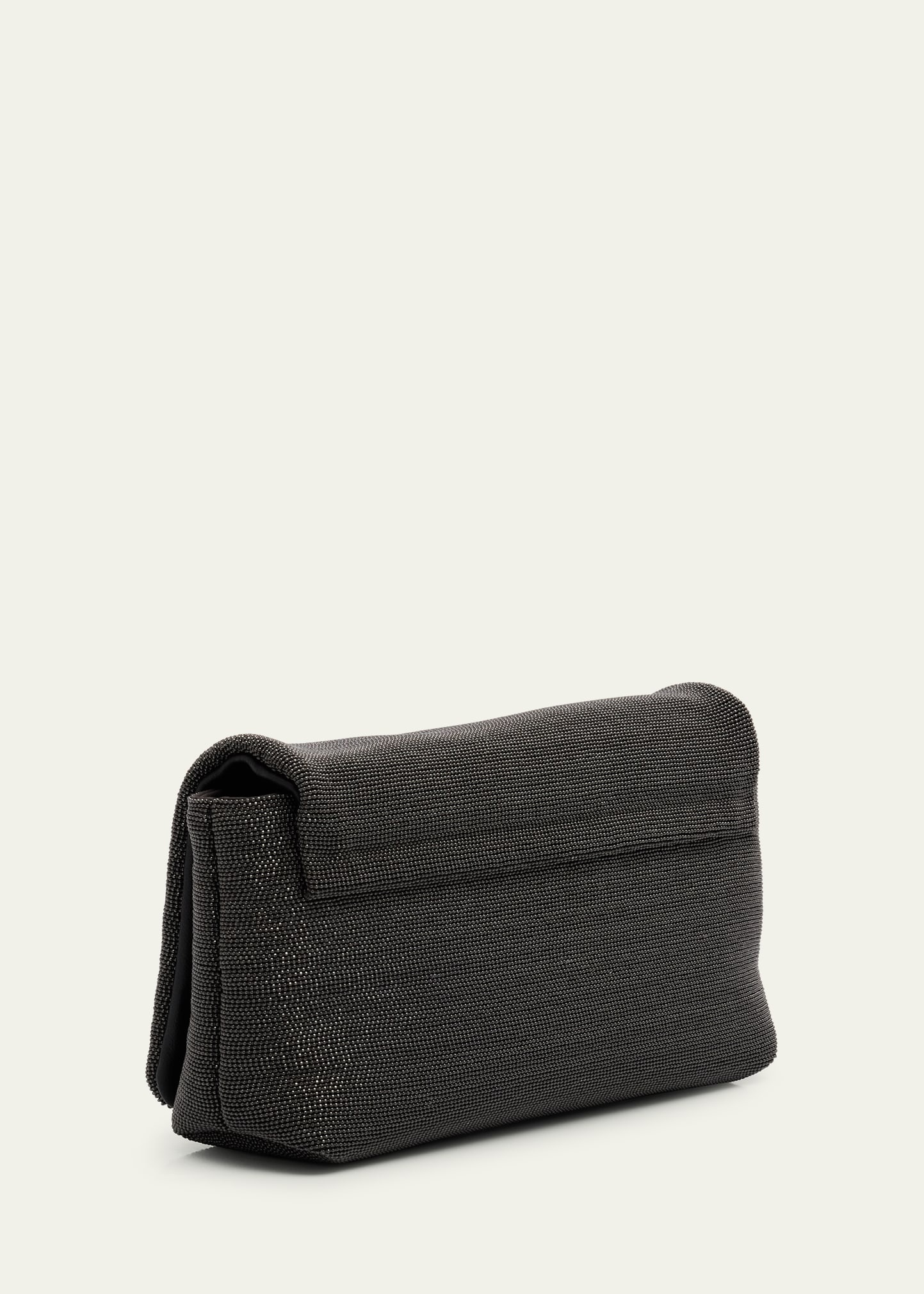 Monili Convertible Flap Leather Clutch Bag - 3