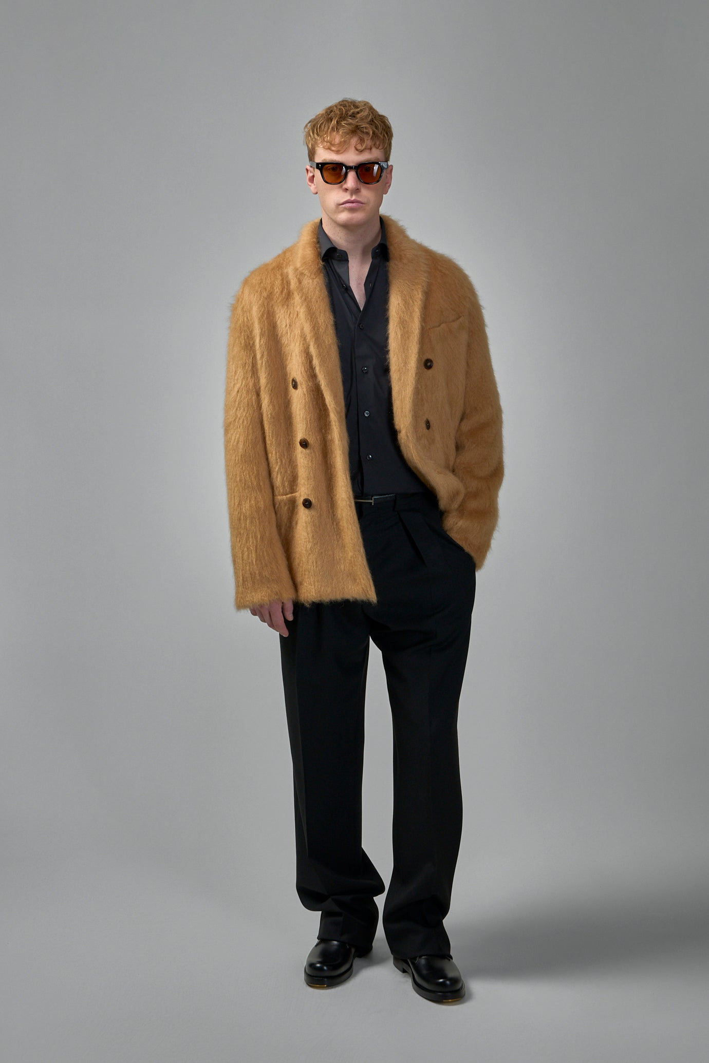 Double-Breasted Cashmere Mohair Jacket - 2