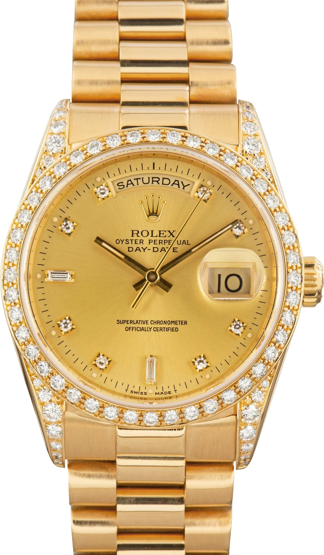 Rolex Day-Date 36 Yellow Gold 18388 Diamond Set - 1