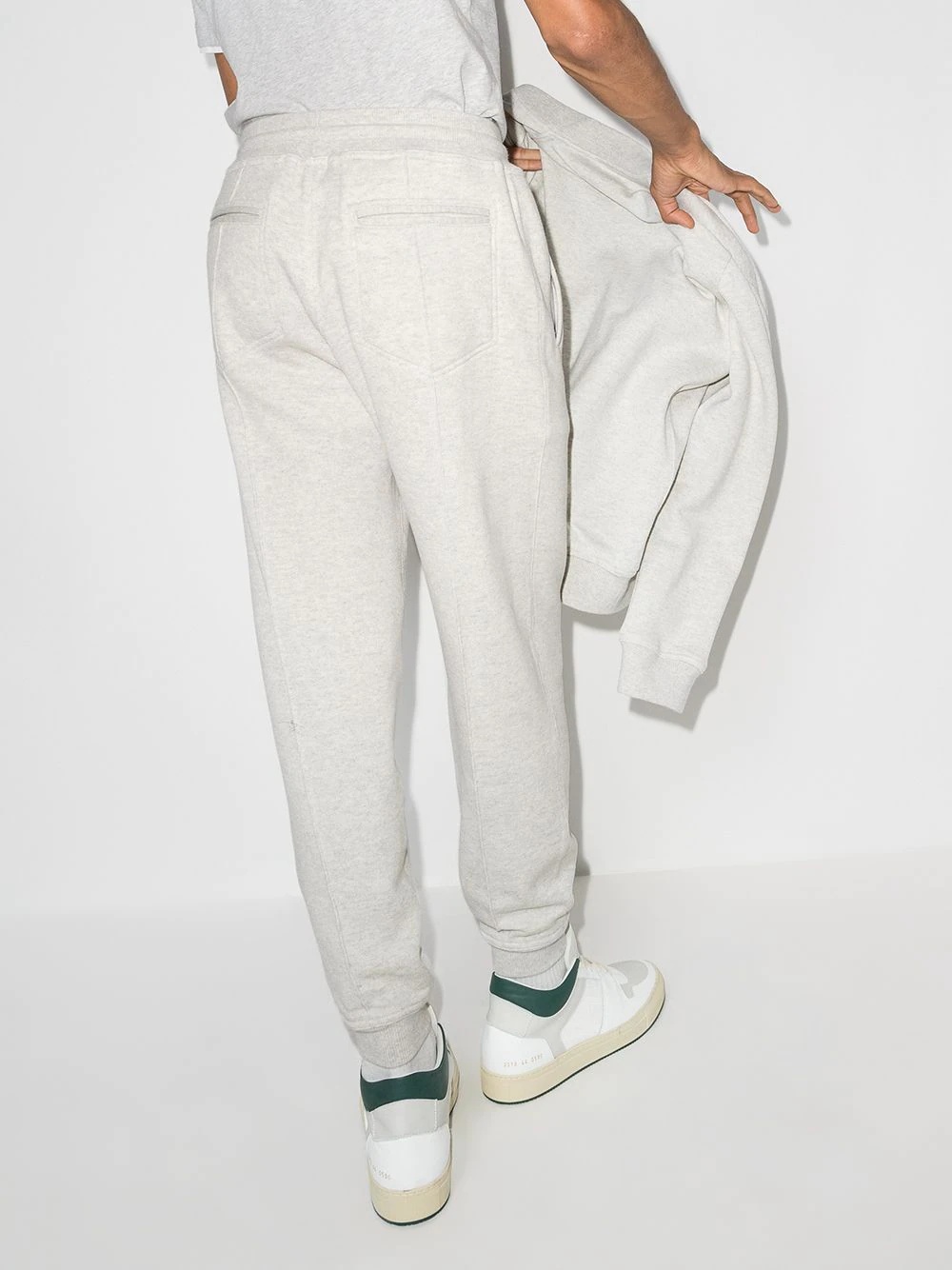 drawstring-waist tapered track pants - 3