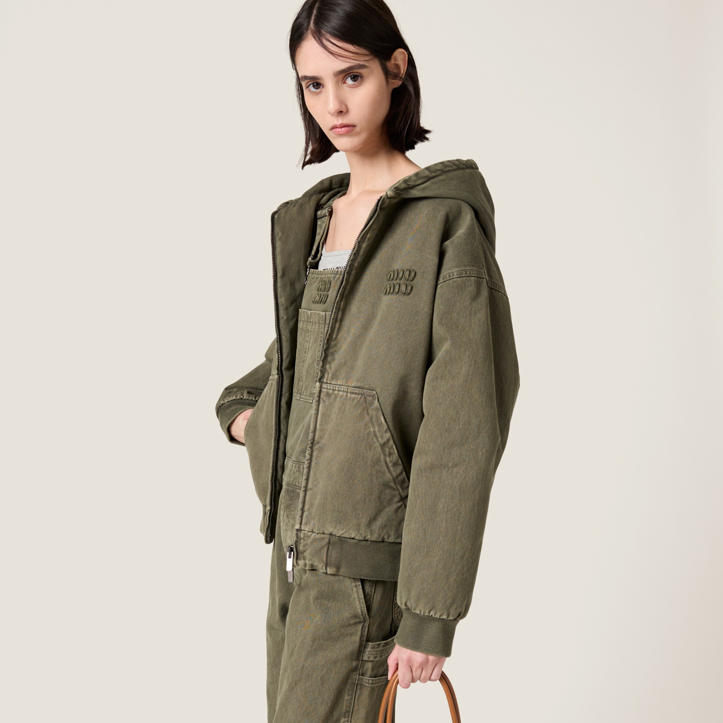 Garment-dyed gabardine overalls - 4