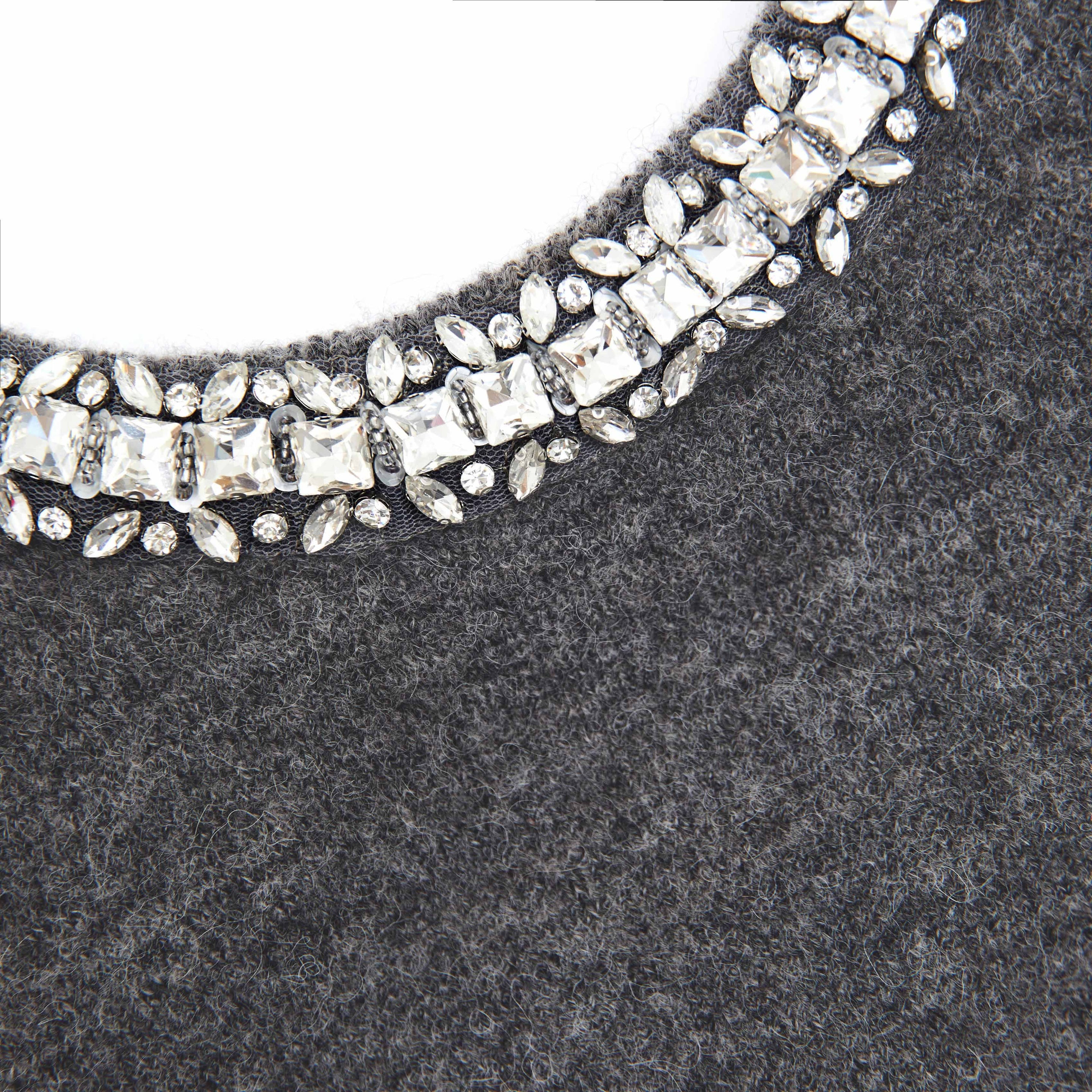 Charcoal Embellished Knit Top - 6