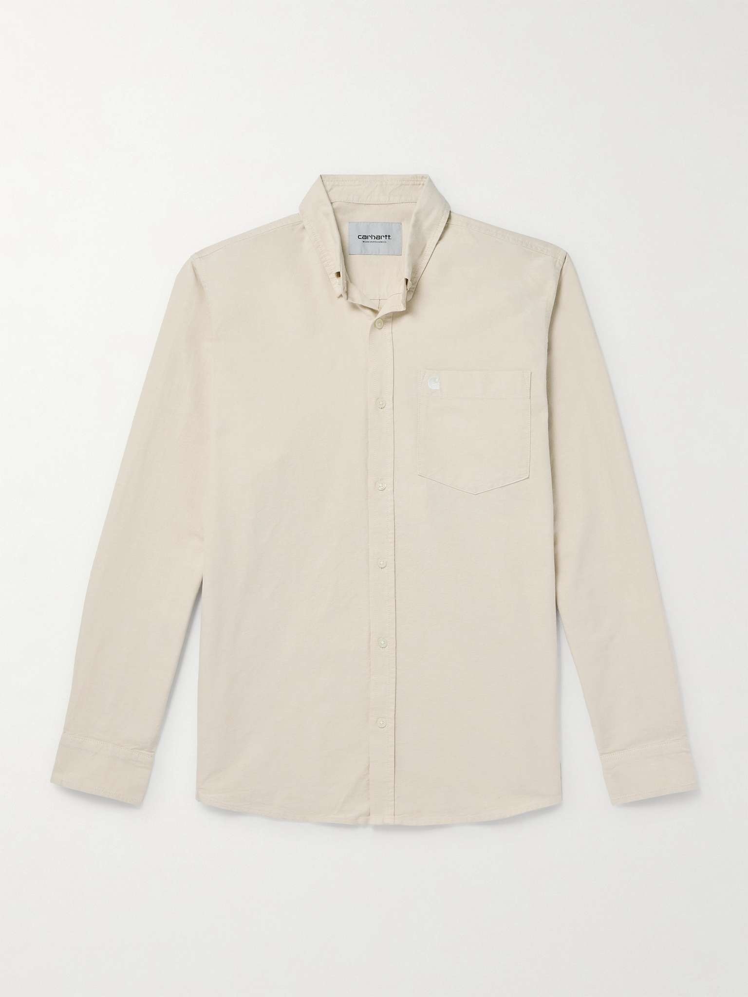 Button-Down Collar Logo-Embroidered Cotton Oxford Shirt - 1