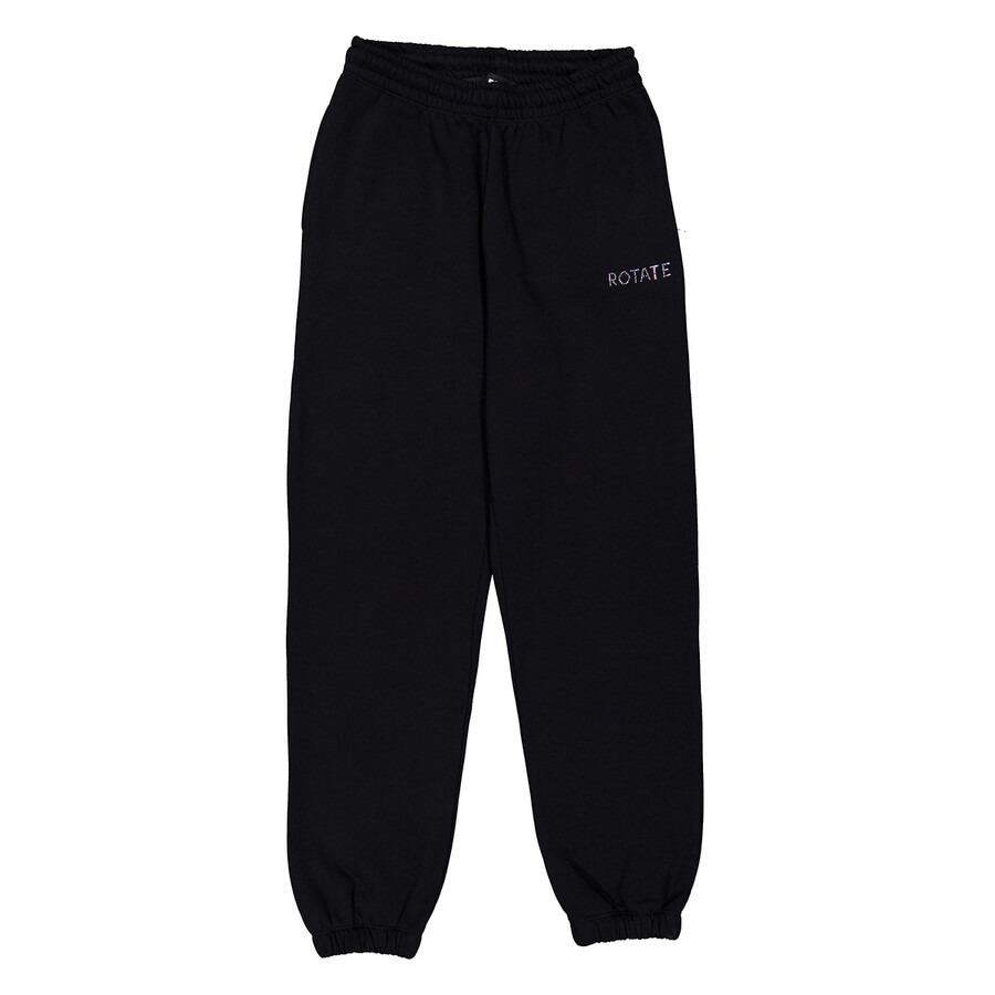 Rotate Crystal Logo Embellished Sweatpants, Size Small - 1