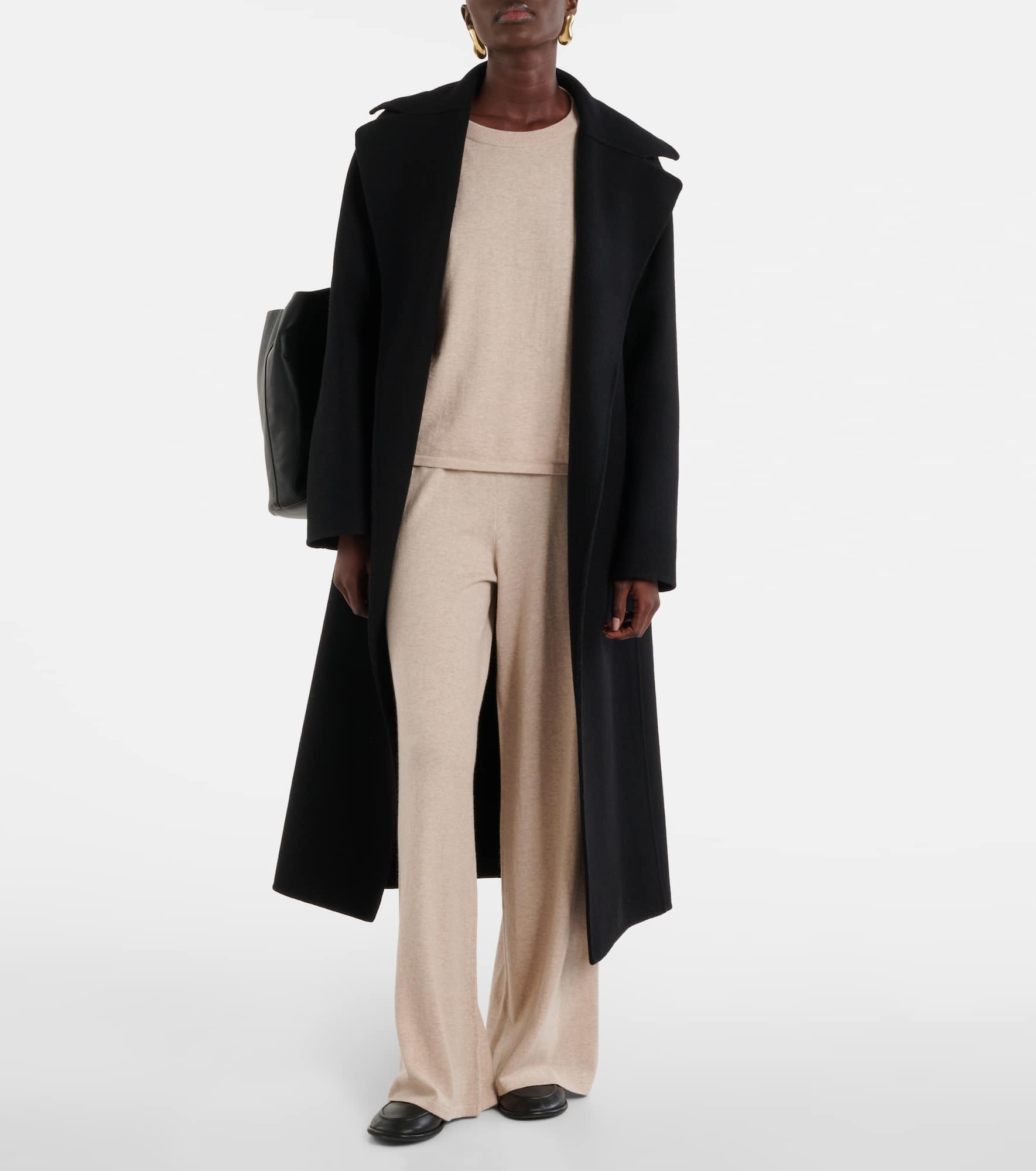 Aina cotton and cashmere wide-leg pants - 2