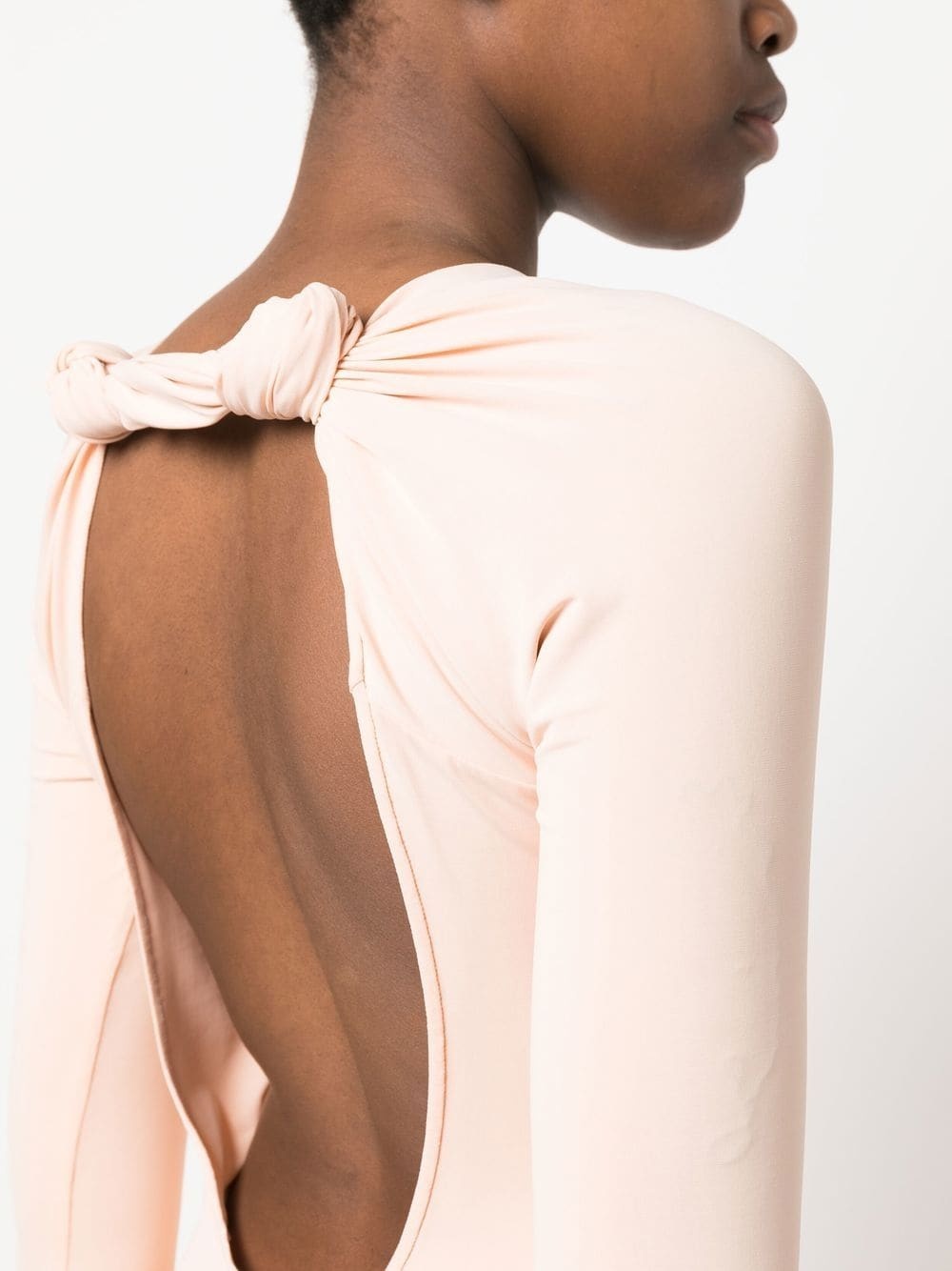long-sleeved flared dress - 5