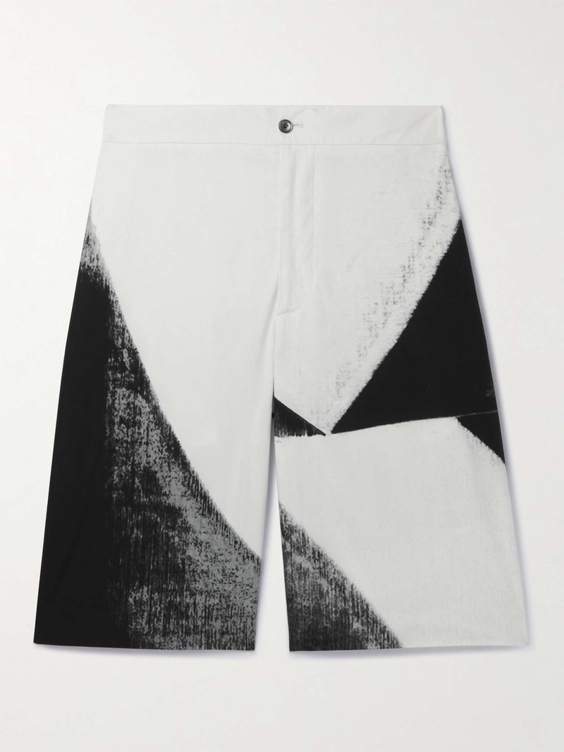 Straight-Leg Printed Cotton-Poplin Shorts - 1