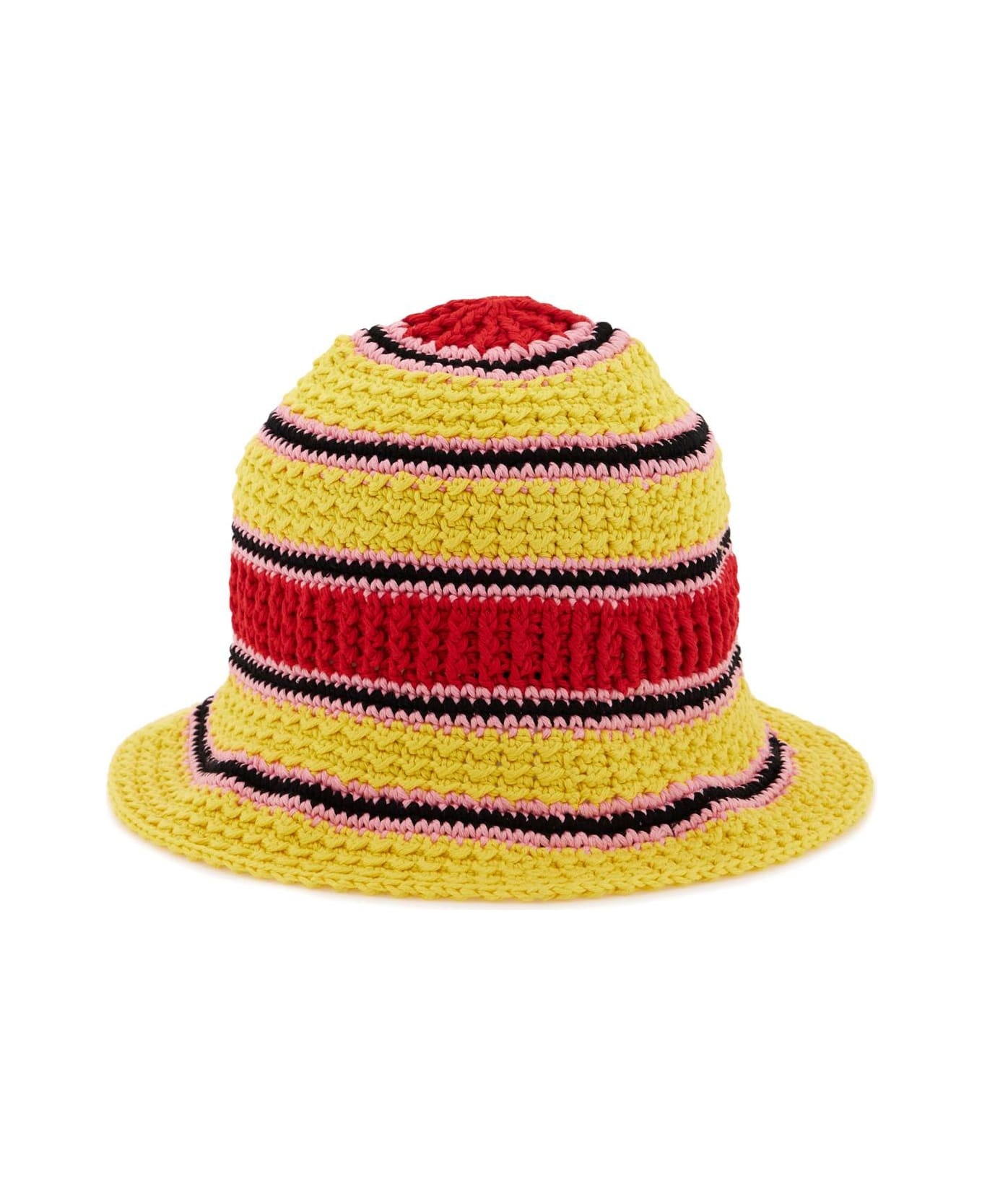 Striped Cotton Crochet Hat - 3