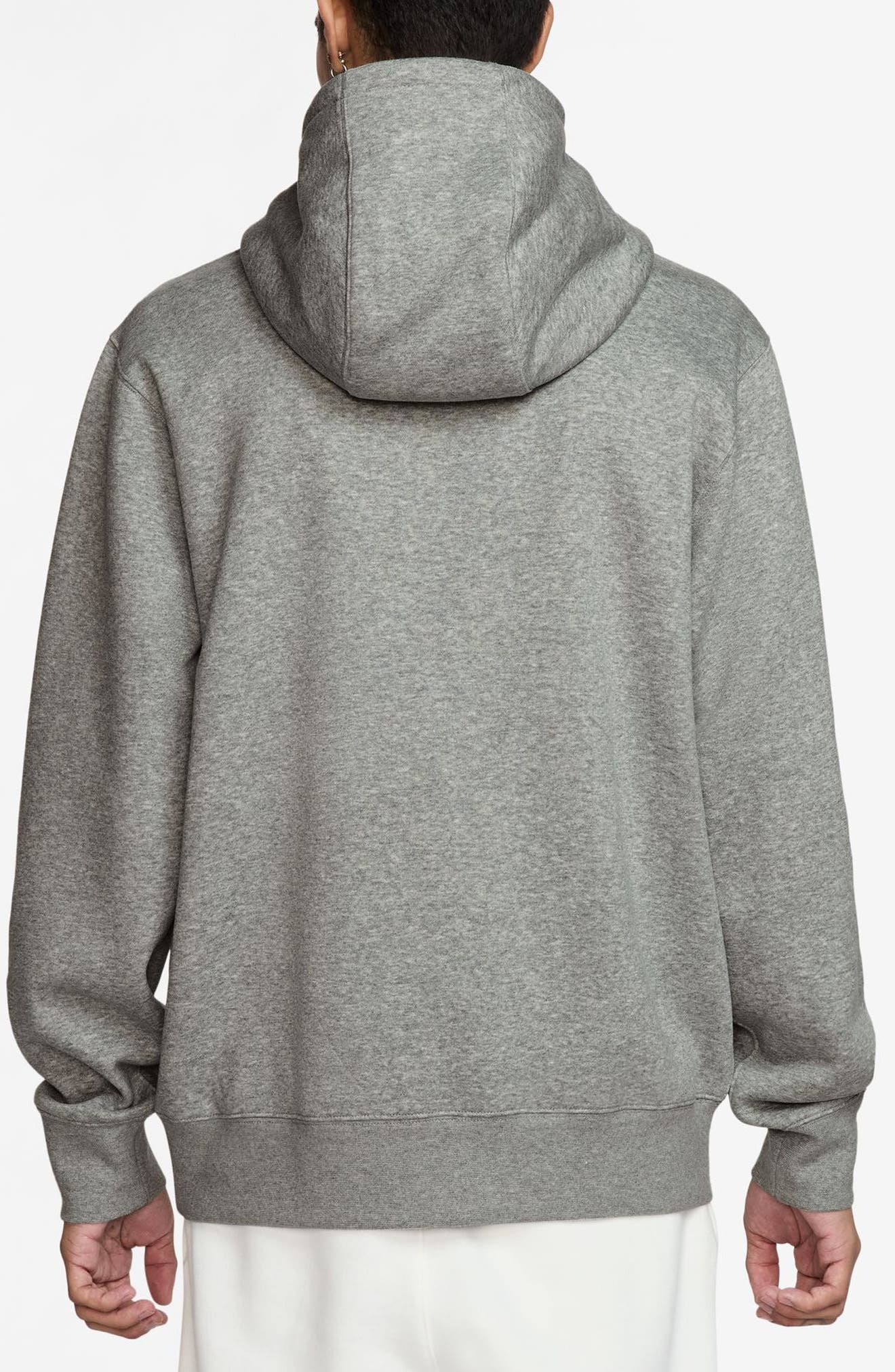 Nike Club Fleece Pullover Hoodie in Dark Grey Heather/Light Grey at Nordstrom - 2