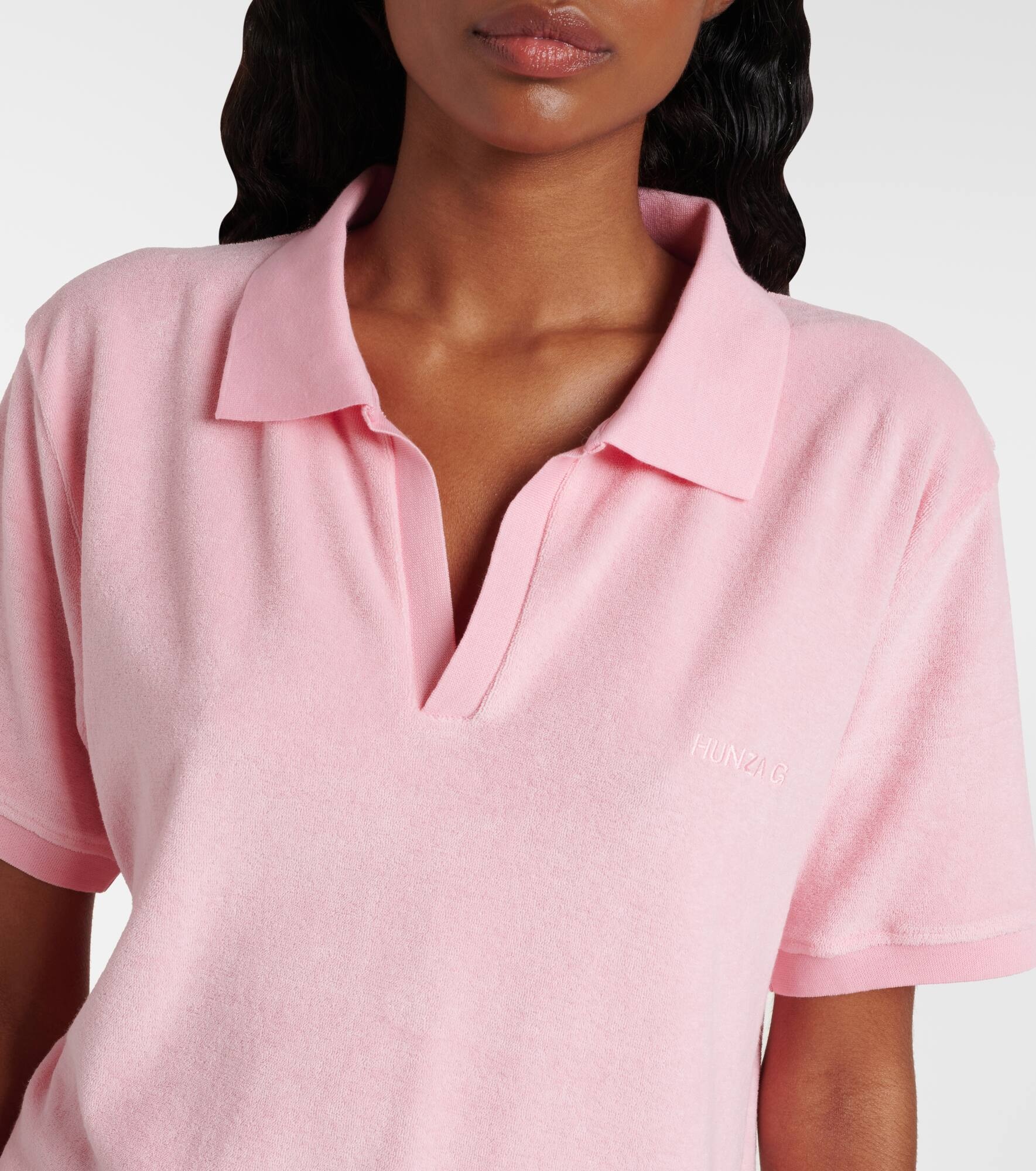 Cotton terry polo shirt - 4