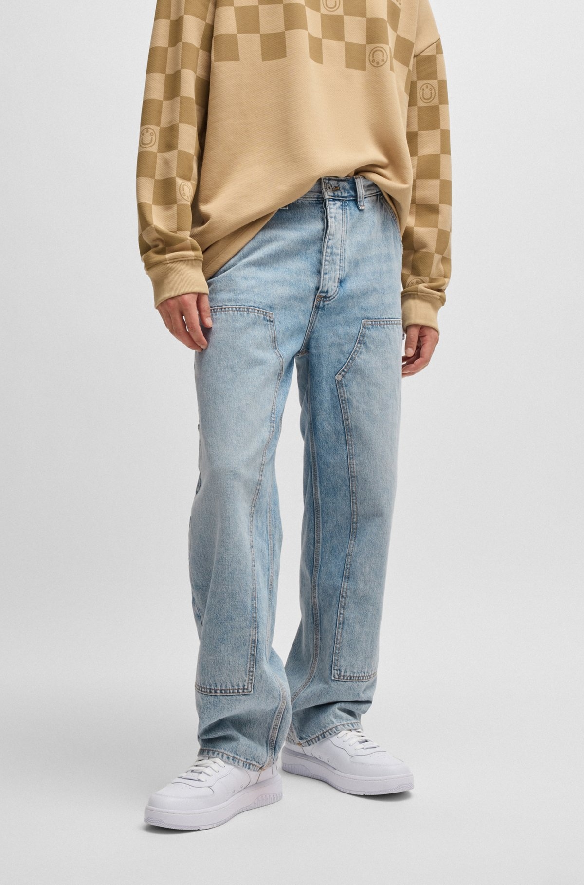 BAGGY-FIT CARPENTER JEANS IN COTTON DENIM - 2