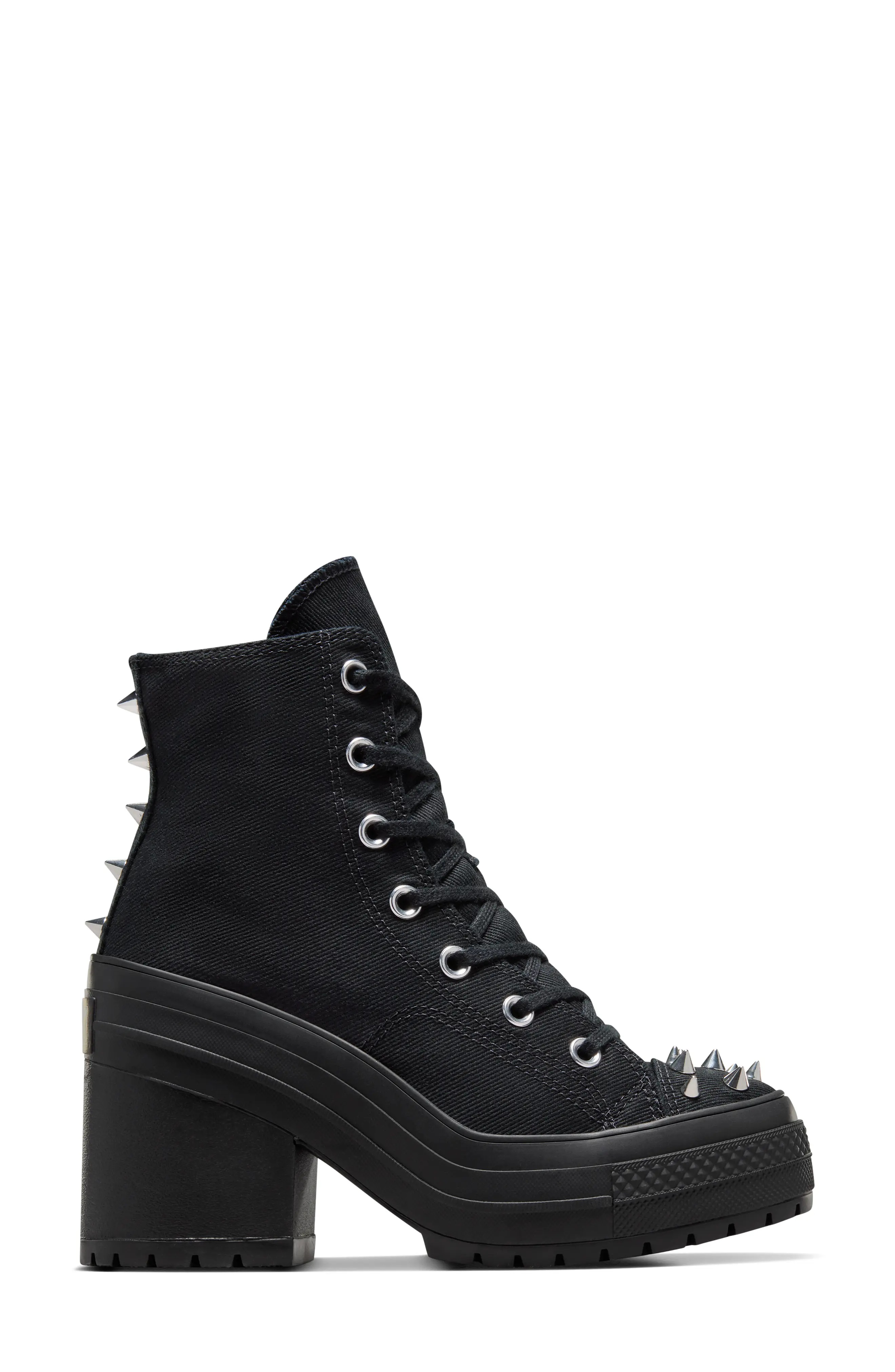 Chuck 70 De Luxe Block Heel Sneaker in Black/Black/Black - 5
