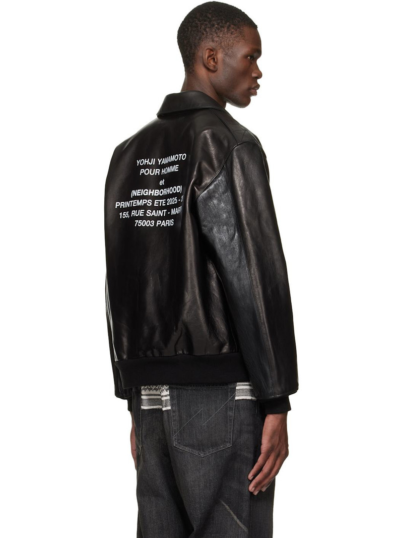 Black Neighborhood Edition Leather Jacket 3