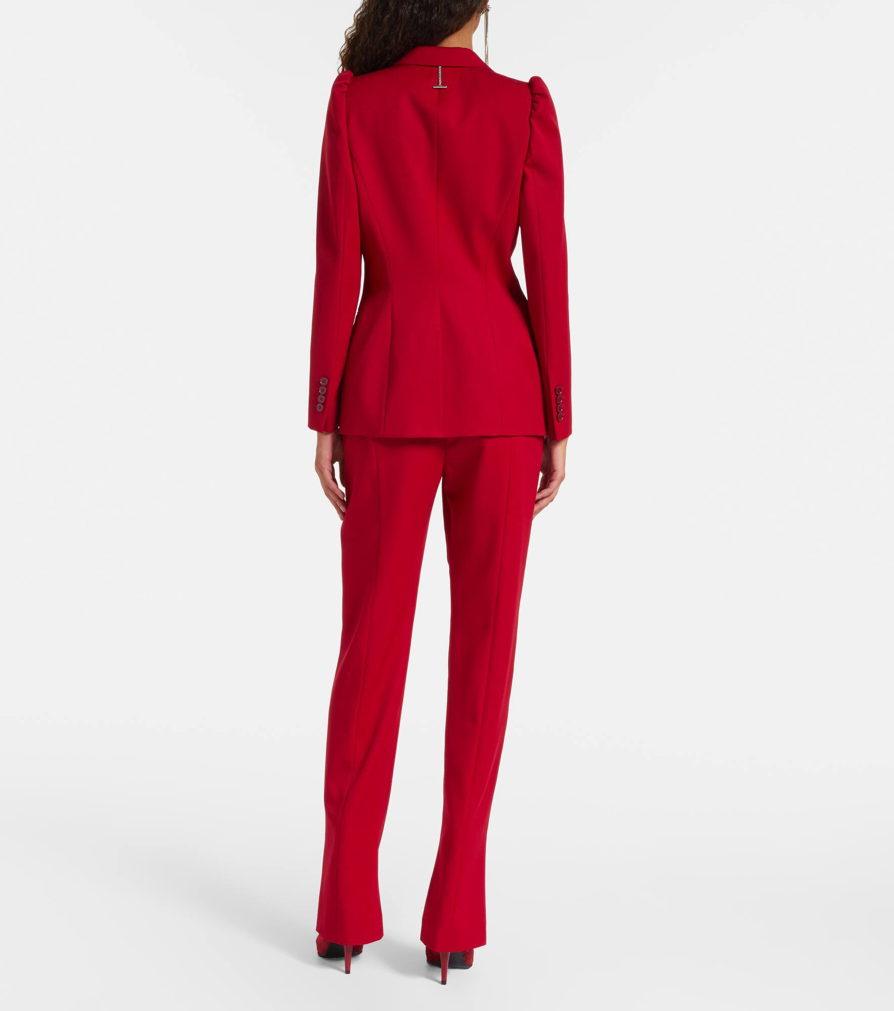 Single-breasted wool blazer - 3