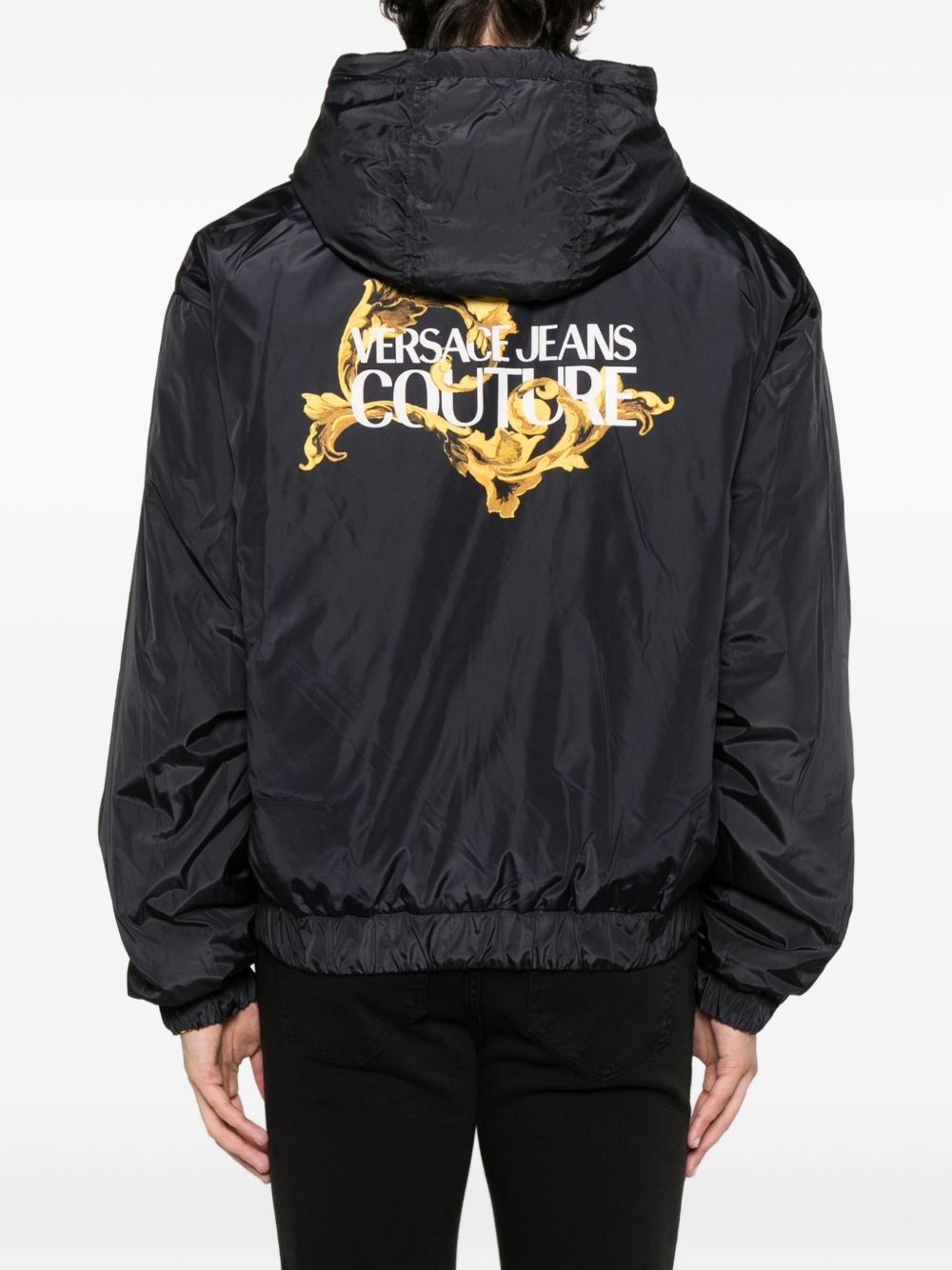 baroque-print hooded jacket - 6
