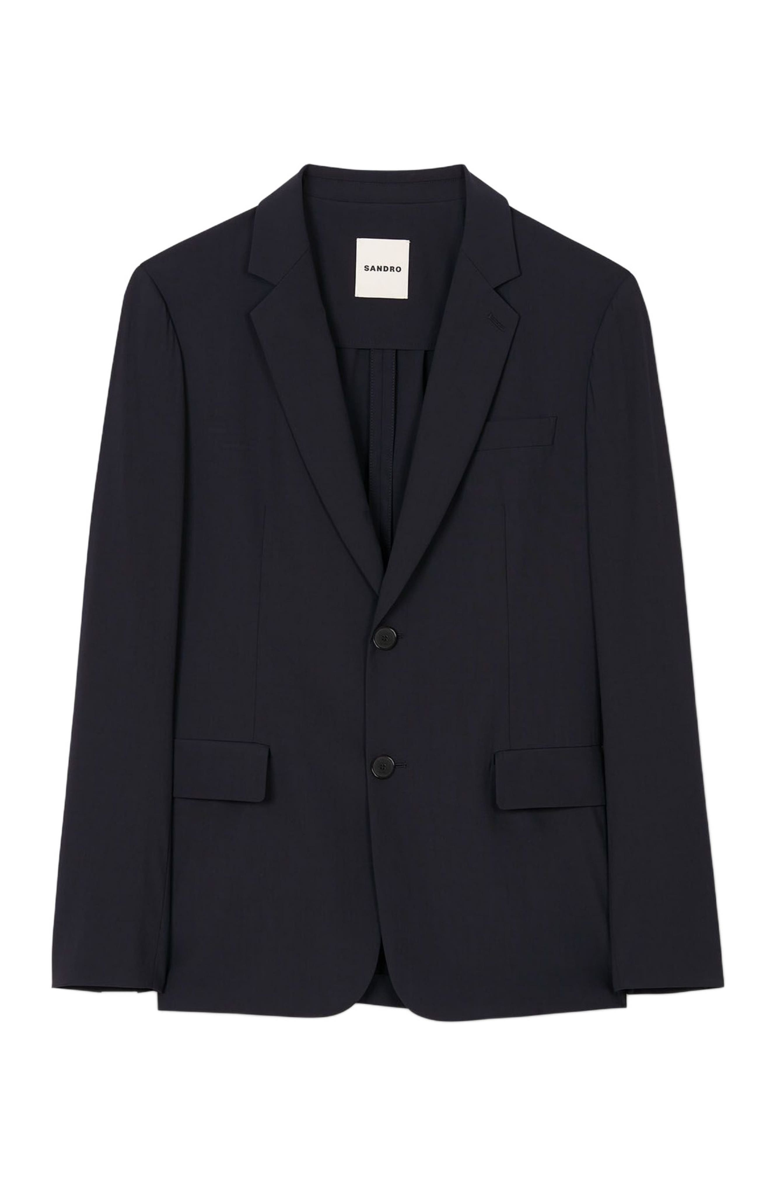 SANDRO Wool suit jacket in Navy Blue at Nordstrom - 5