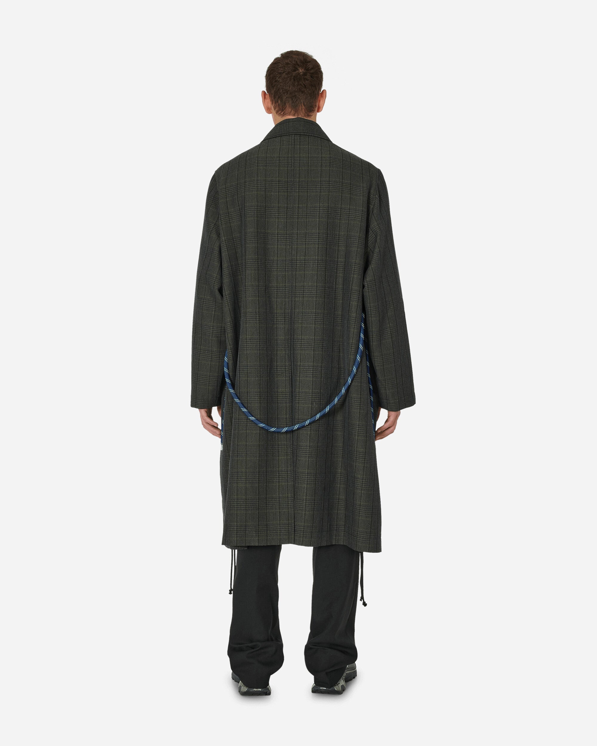 Glen Check Mac Coat Charcoal - 3